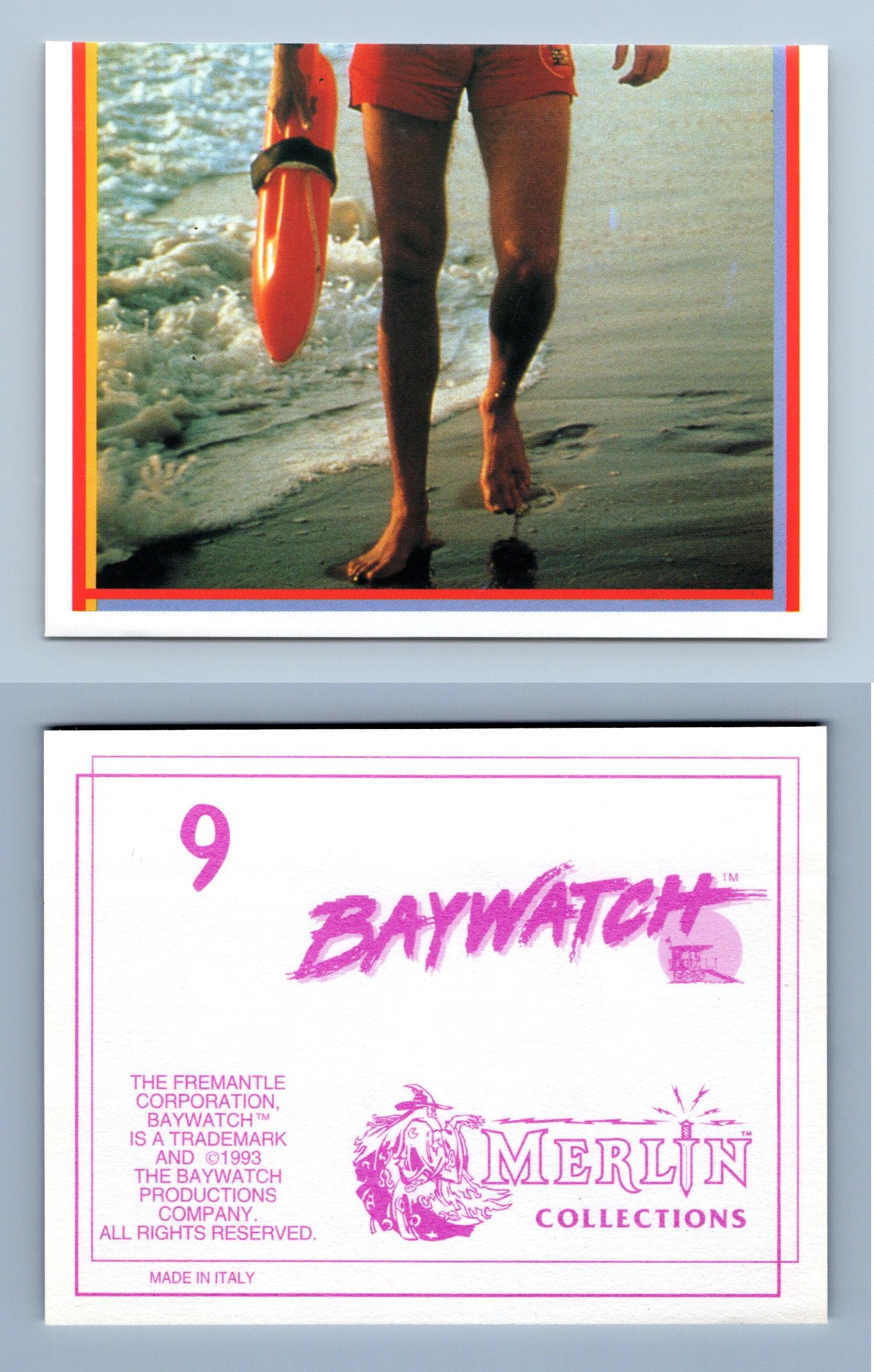 Baywatch #9 Merlin 1993 Sticker Mitch Buchannon Part 2 of 2 