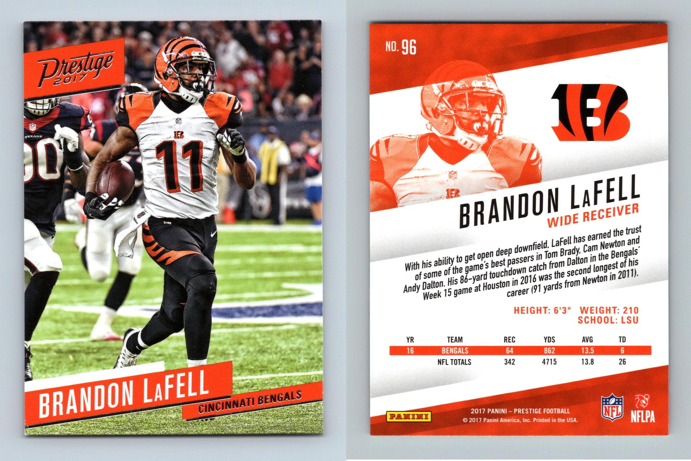 Brandon LaFell - Bengals #96 Prestige Football 2017 Panini Trading Card