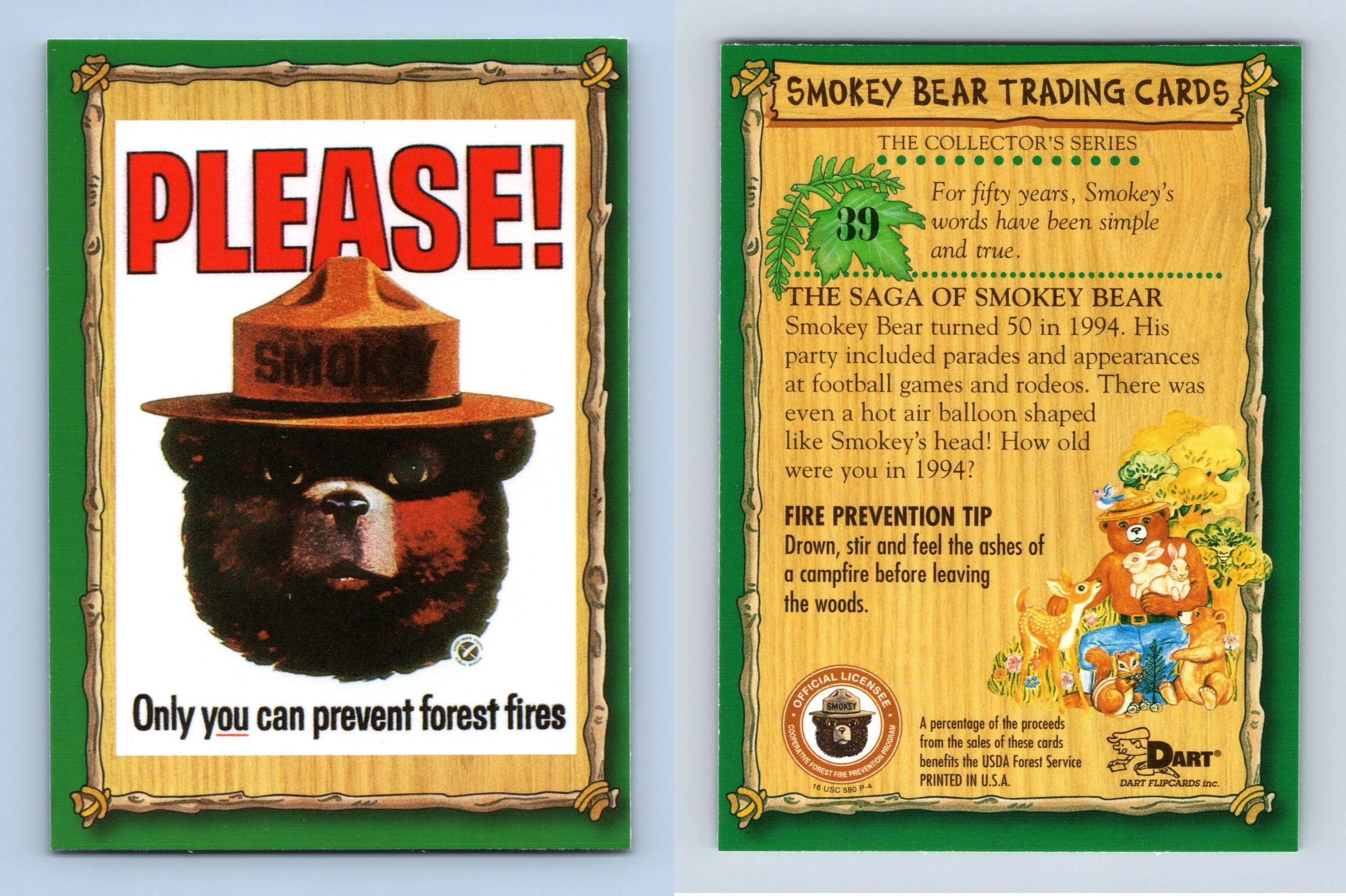 C2629 Only You Can Prevent Forest Fires #39 Smokey Bear 1996 Dart Trading Card 