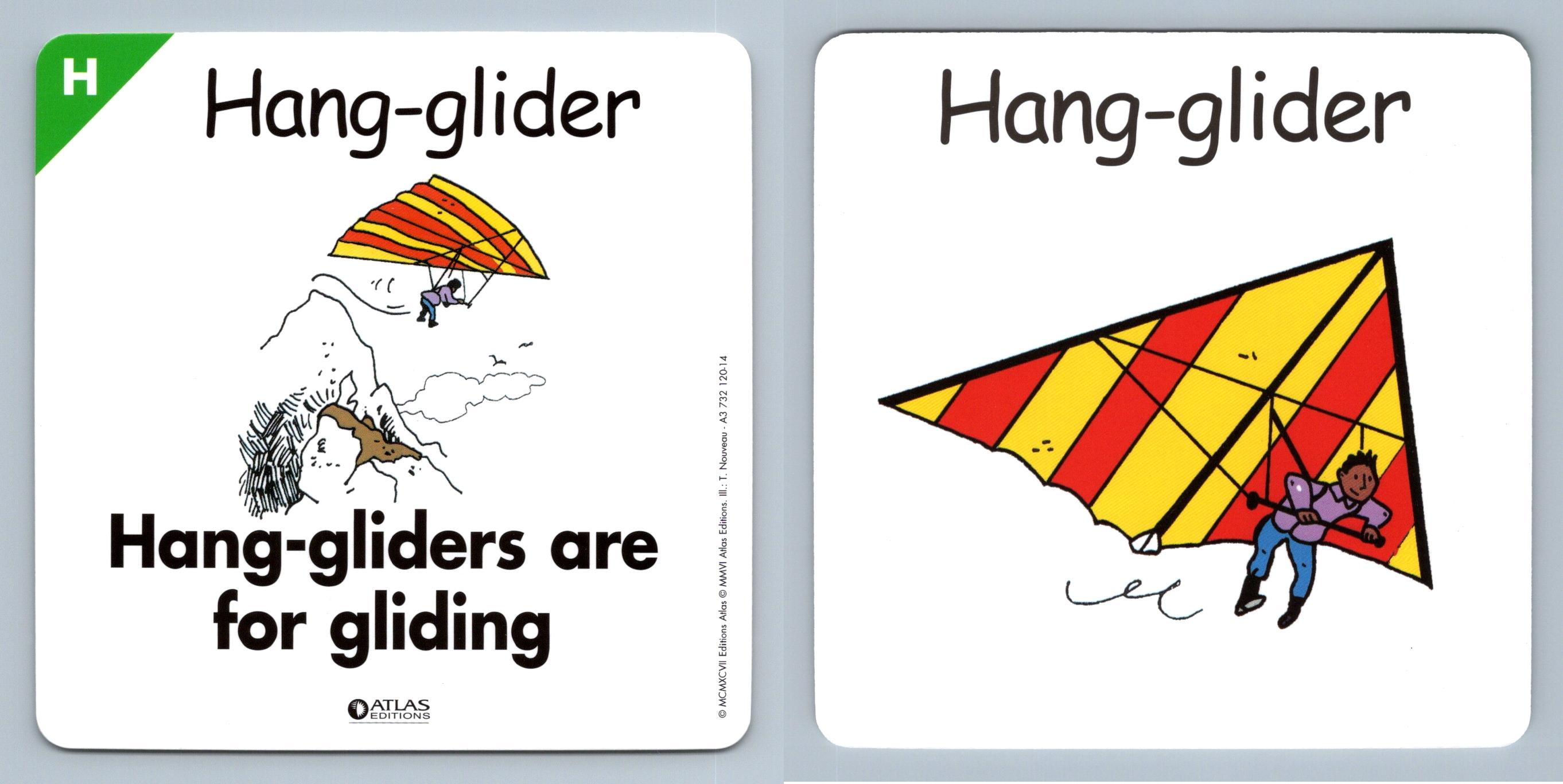 Hangglider H Atlas Editions Play & Learn Flash Card