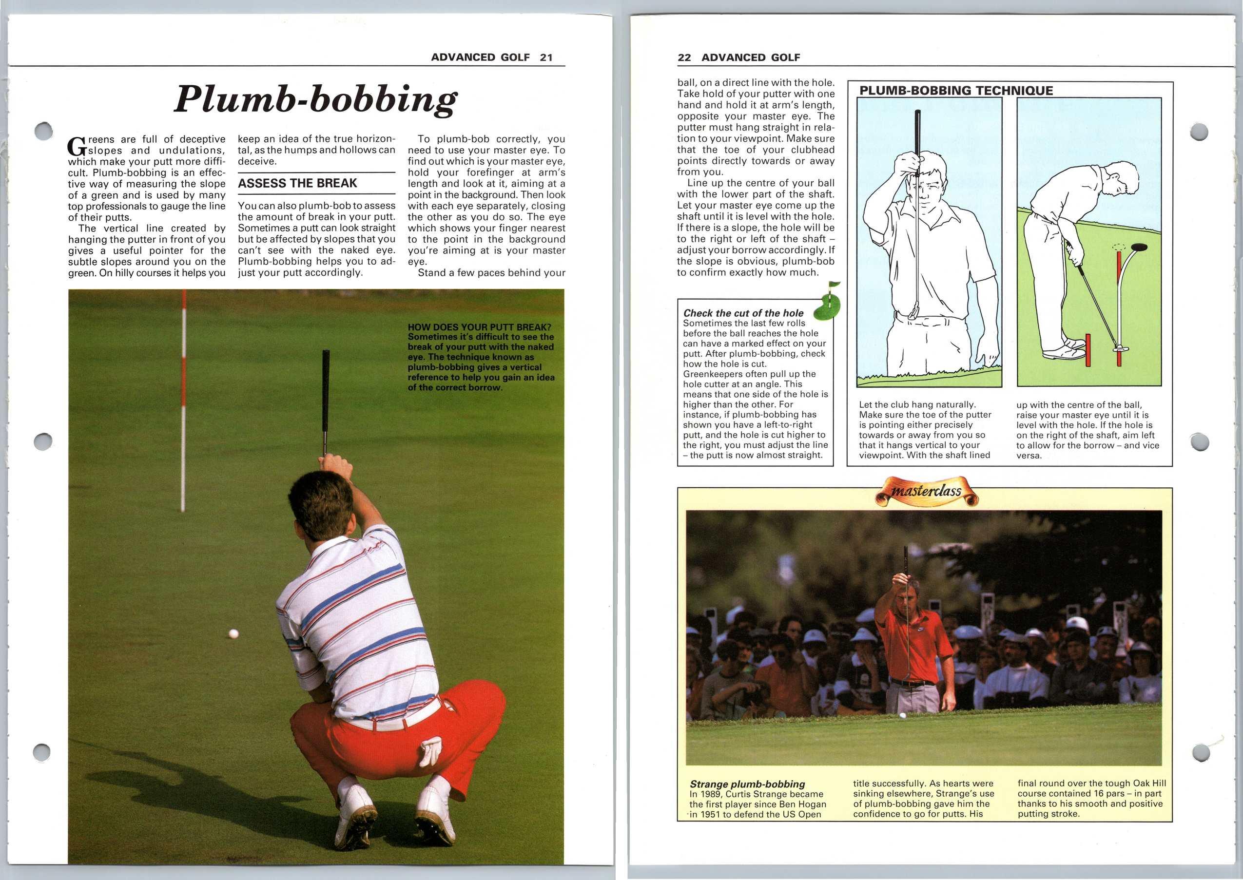 PlumbBobbing Advanced Improve Your Golf 198992 Eaglemoss Page