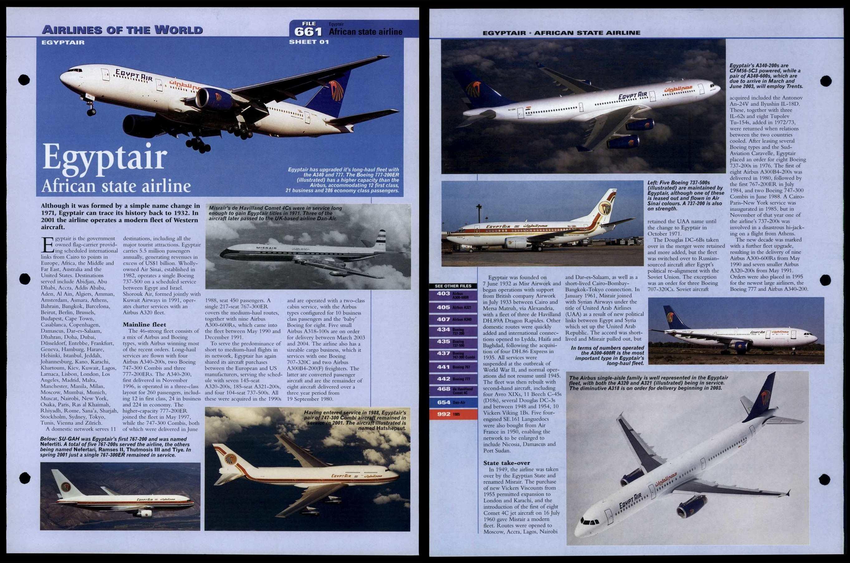 Egyptair African state Airlines 661 World Aircraft Information Page