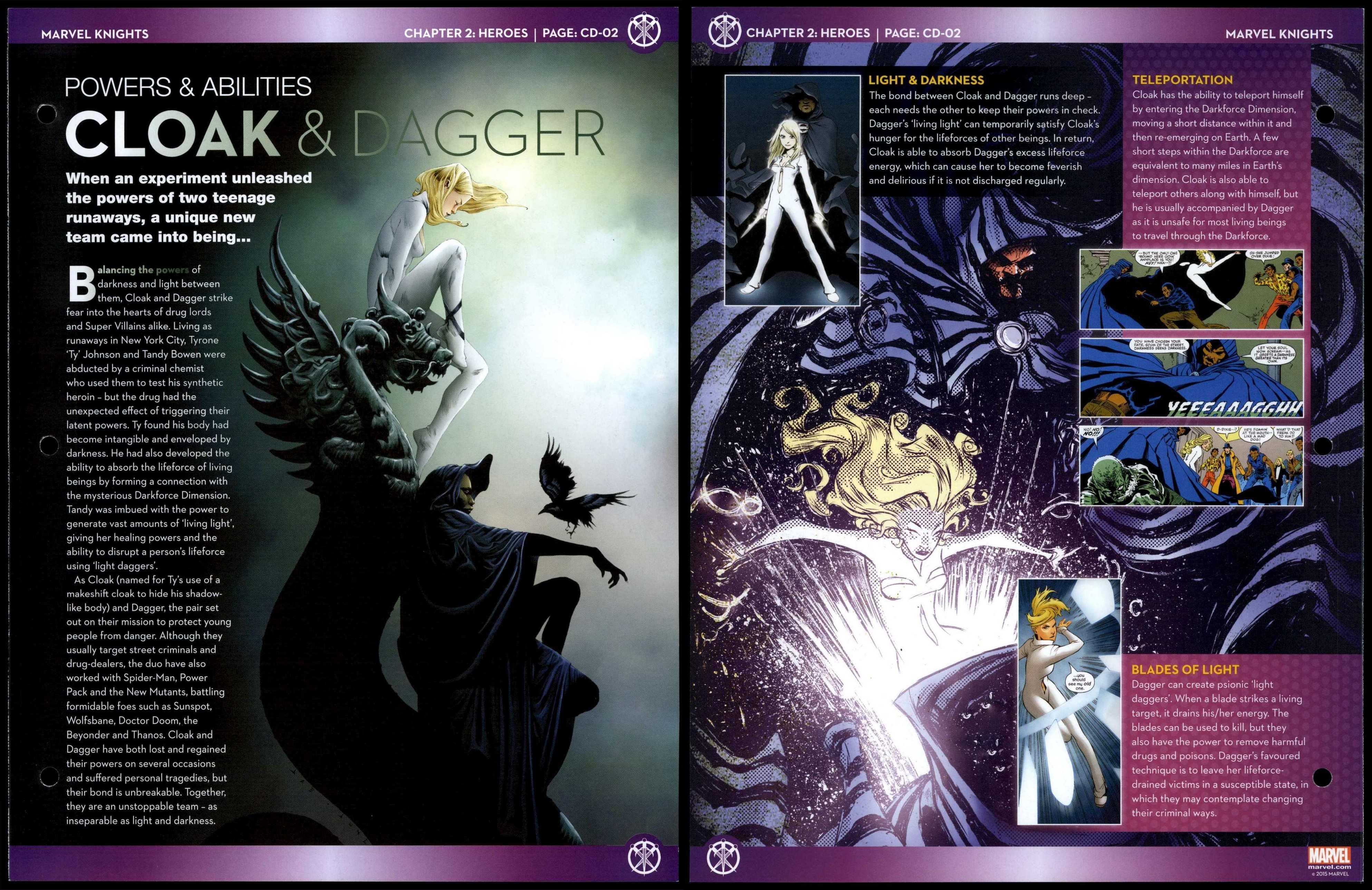 Powers & Abilities - Cloak & Dagger #CD-02 Heroes - Marvel Knights Fact ...