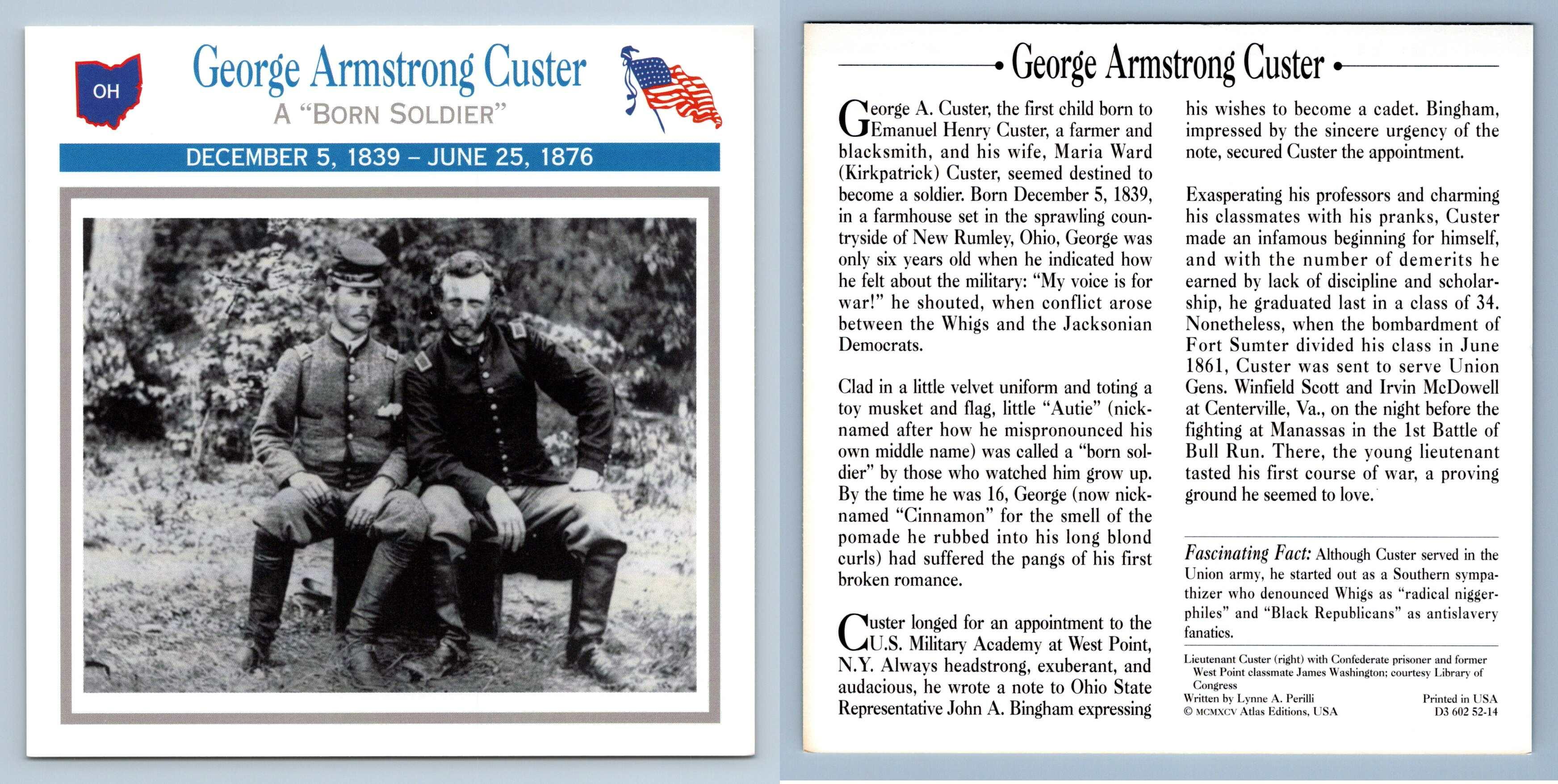 A Born Soldier - George Armstrong Custer - Officers - Atlas Ed. Civil ...