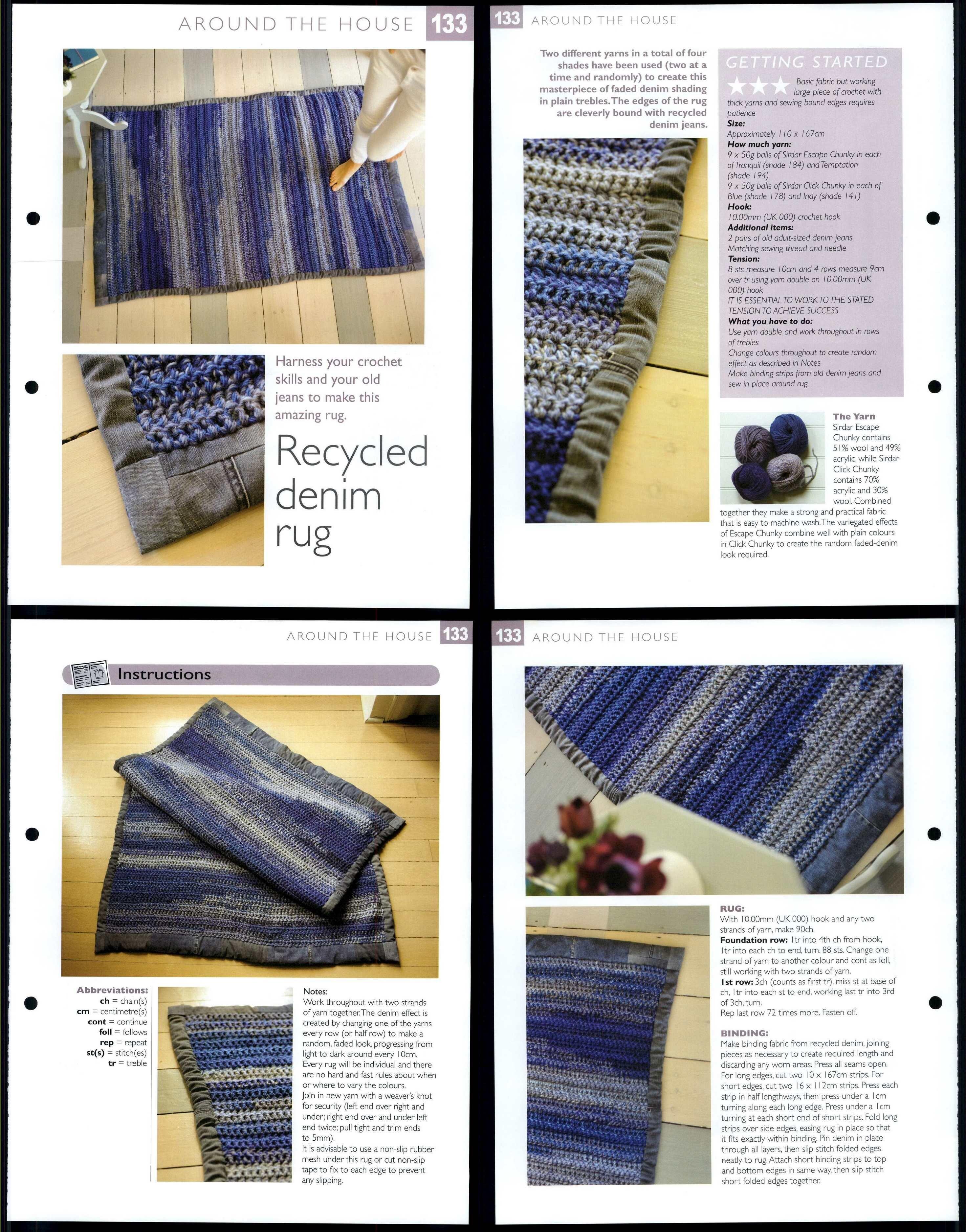 How to Make a Woven Throw Rug out of Recycled Denim Jeans - FeltMagnet
