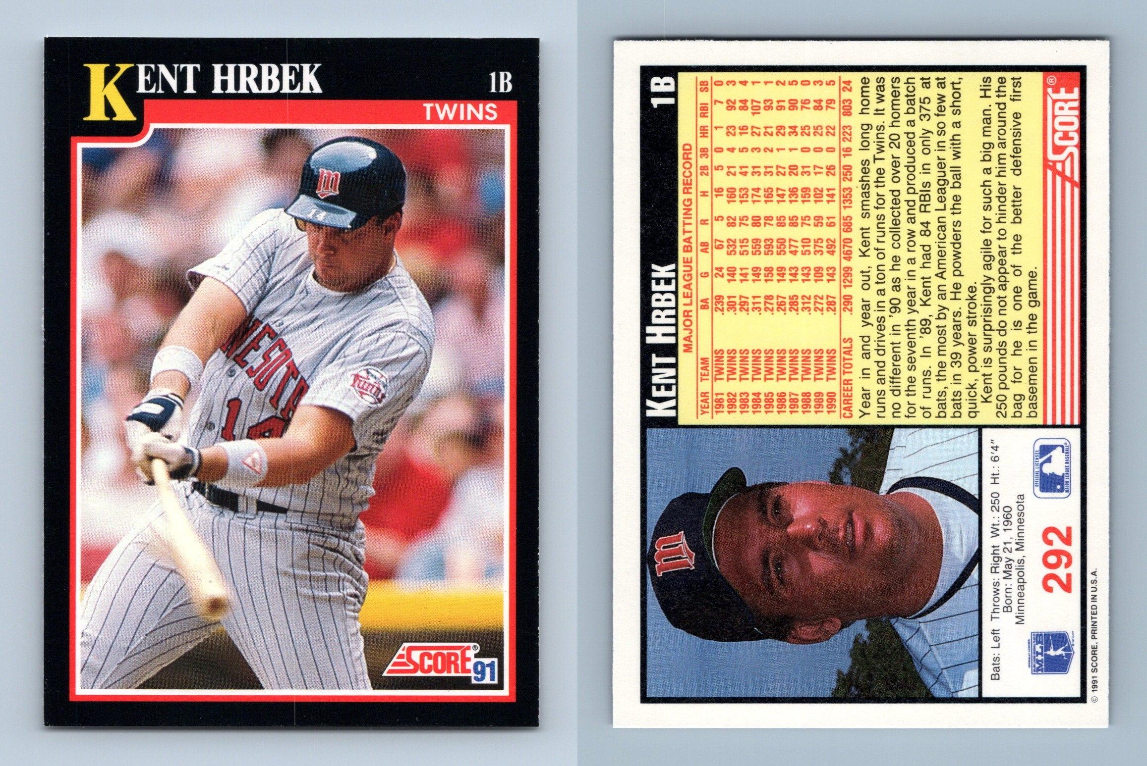 Kent Hrbek - Twins #292 Score 1991 Baseball Trading Card