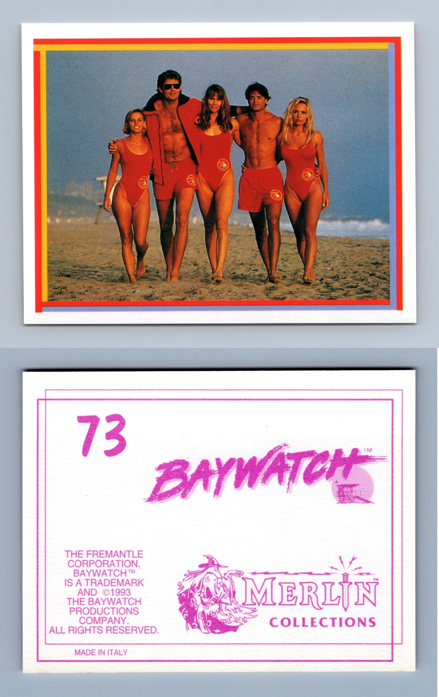 C1255 Group Shot #73 Baywatch Merlin 1993 Sticker