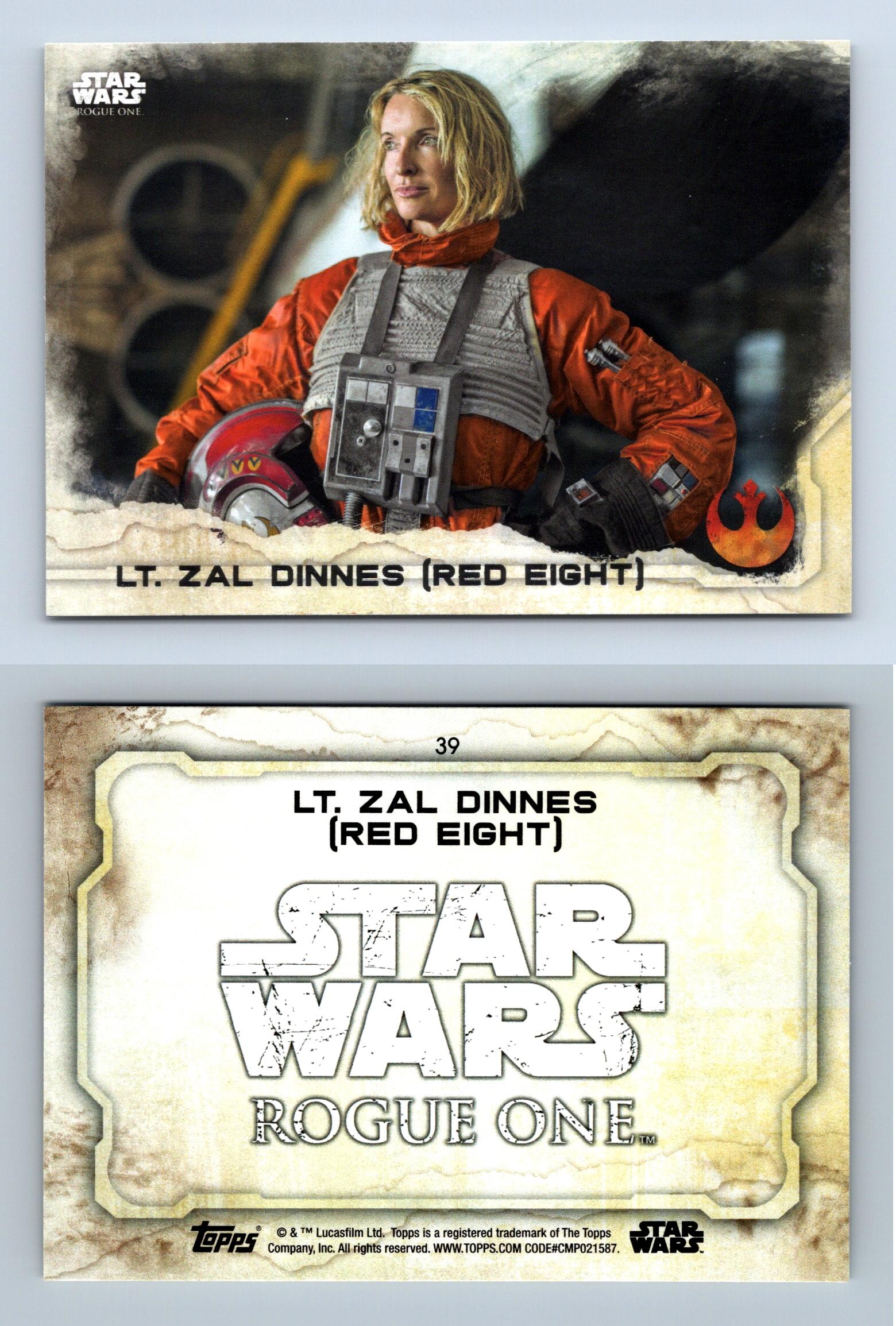 2016 Star Wars Rogue One Series 1 Card #39 Lt Zal Dinnes Red Eight 