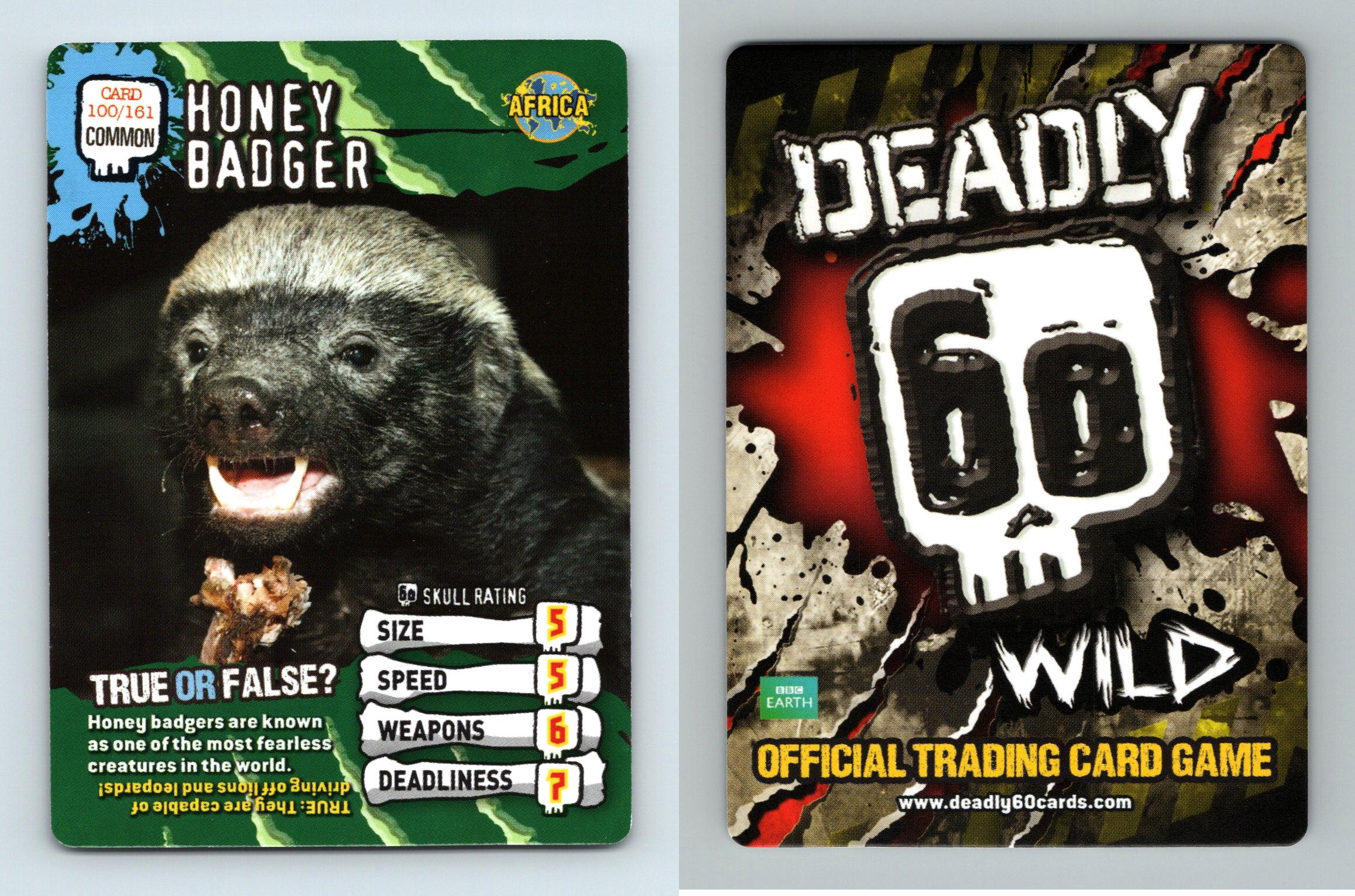 Honey Badger #100/161 Deadly 60 Wild 2008 Common TCG Card Honey Badger #100/161 Deadly 60 Wild 2008 Common TCG Card