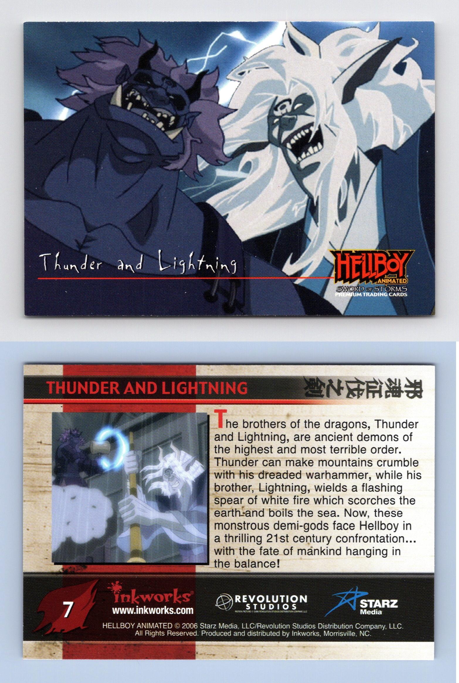 Thunder & Lightning #7 Hellboy Sword Of Storms 2007 Inkworks Trading Card