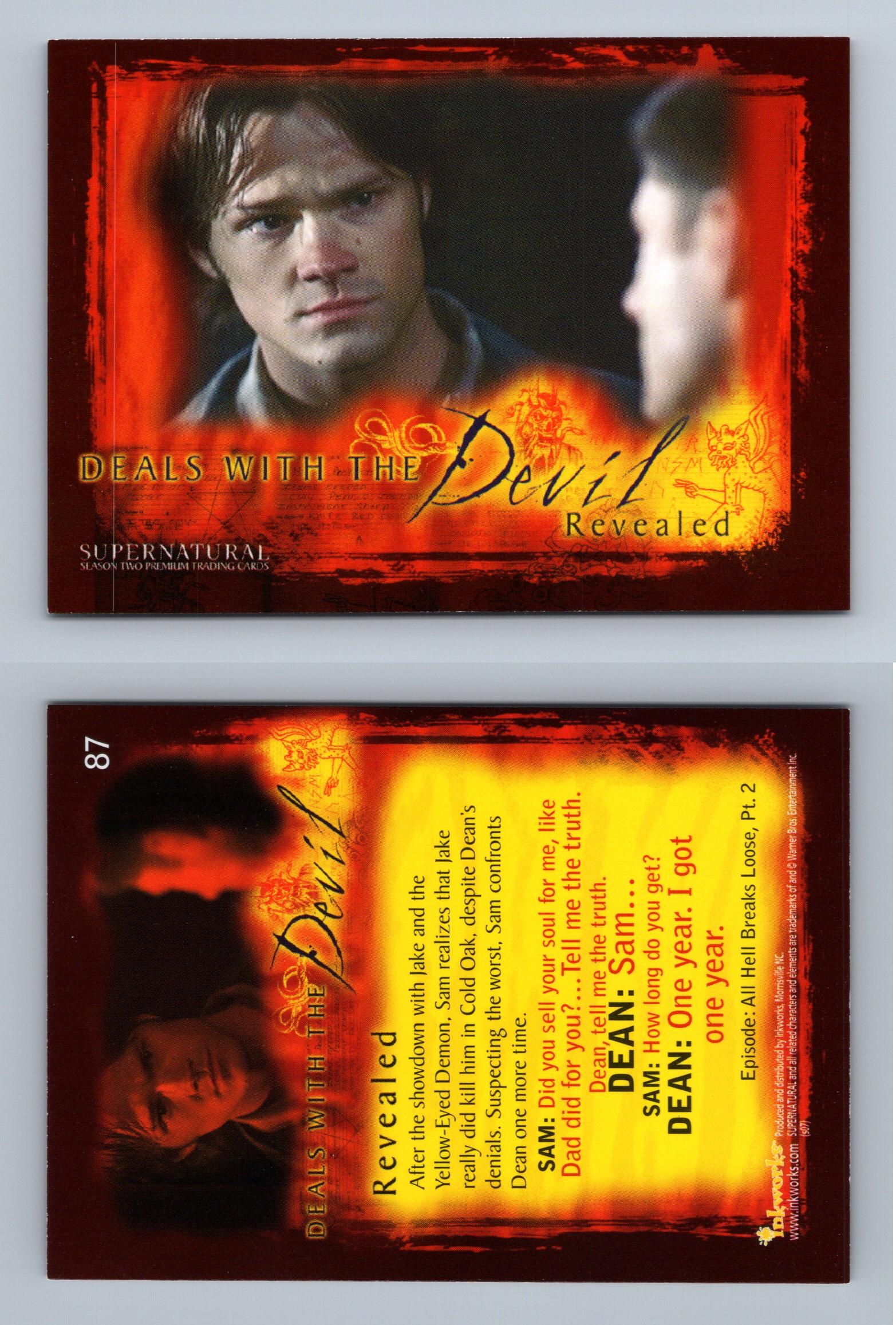 Revealed 87 Supernatural Season 2 Inkworks 2007 Trading Card