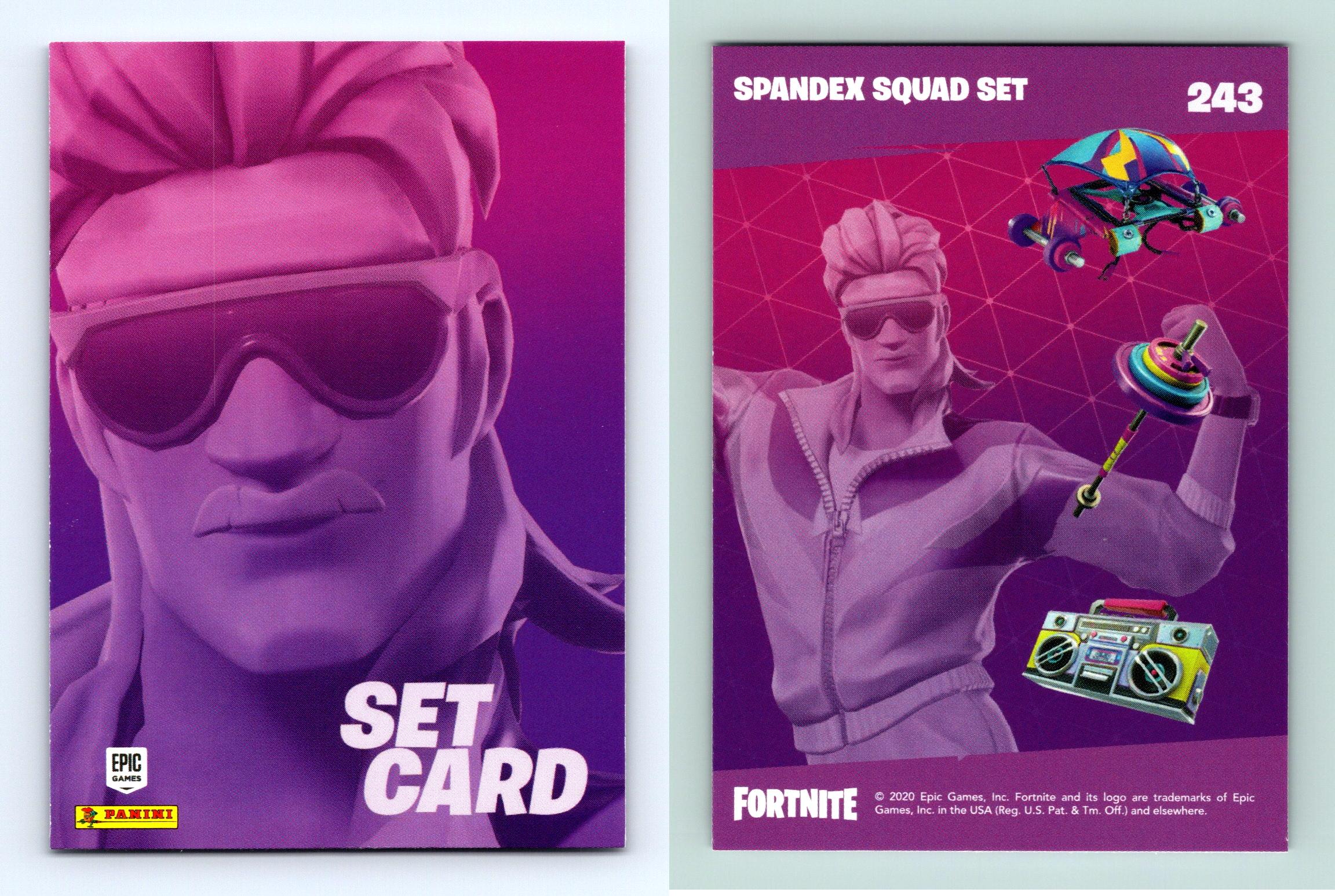 Spandex Squad Set 243 Fortnite Reloaded 2020 Panini Trading Card
