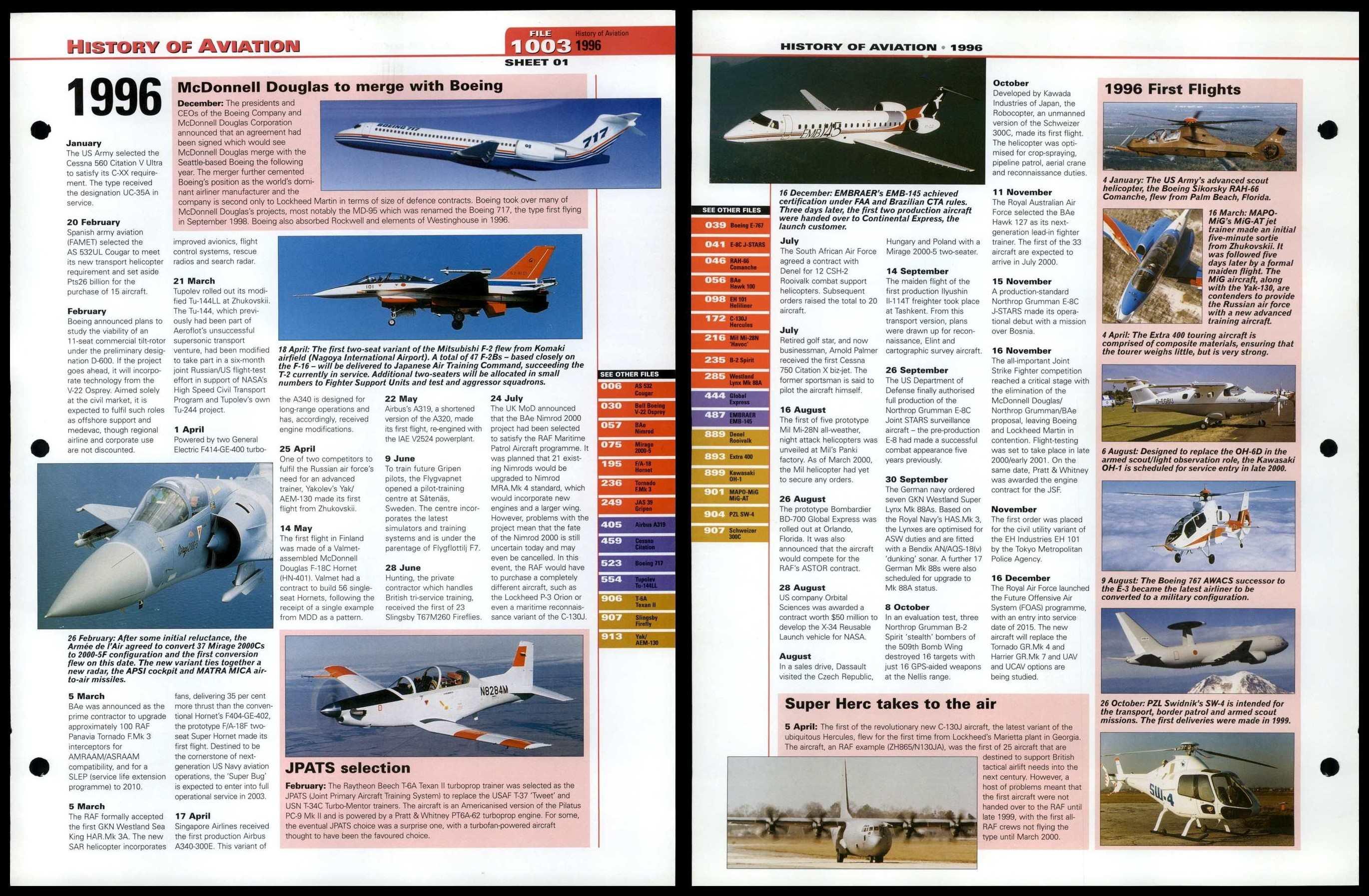 1996 History Of Aviation #1003 World Aircraft Information Page
