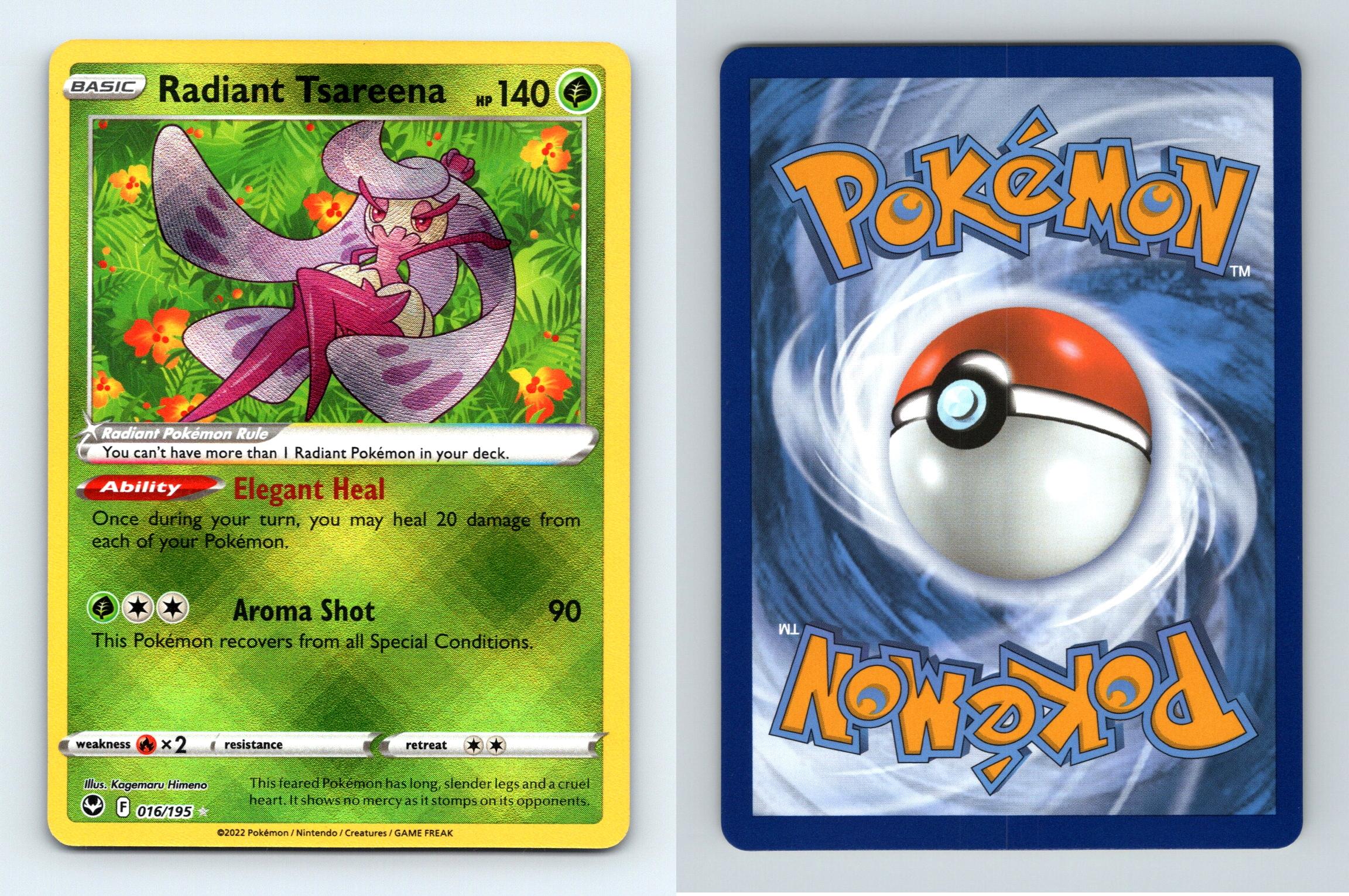 Radiant Tsareena 16/195 SWSH Silver Tempest Rare Full Holo Pokemon