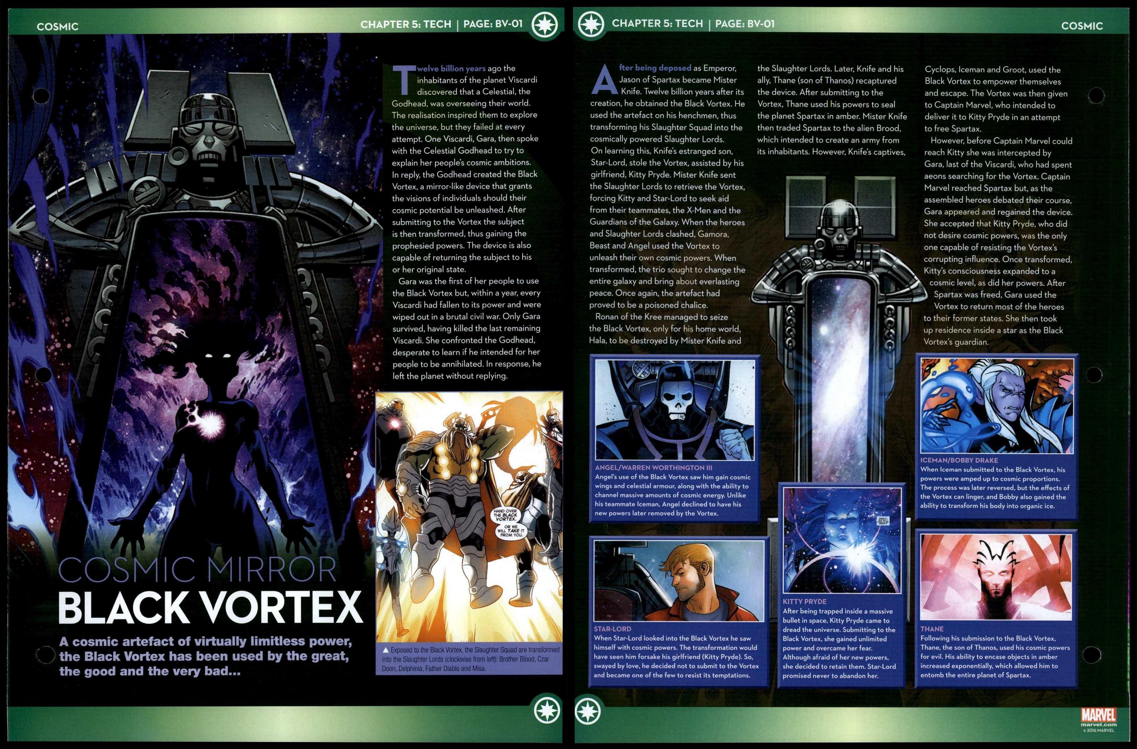 Black Vortex Cosmic Mirror BV01 Tech Cosmic Marvel Fact File Page