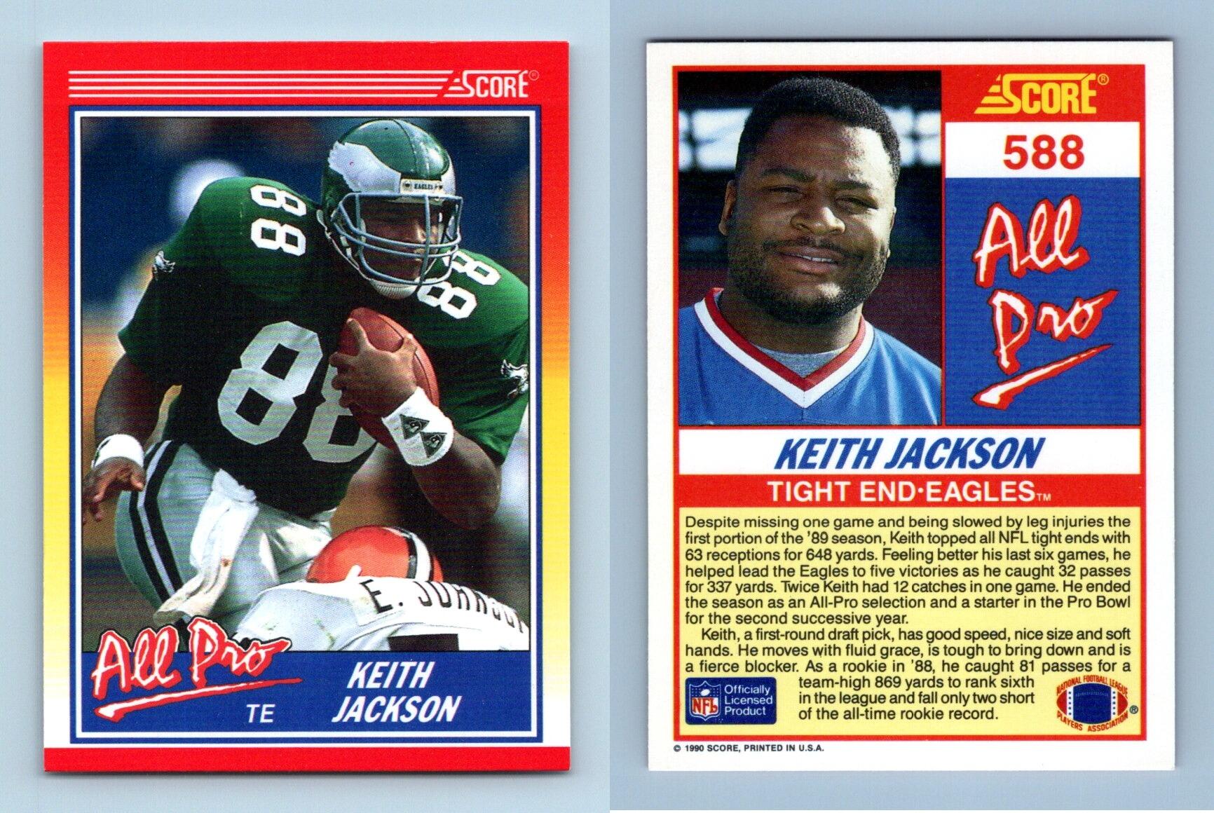 Keith Jackson 588 Score 1990 NFL Football All Pro Trading Card