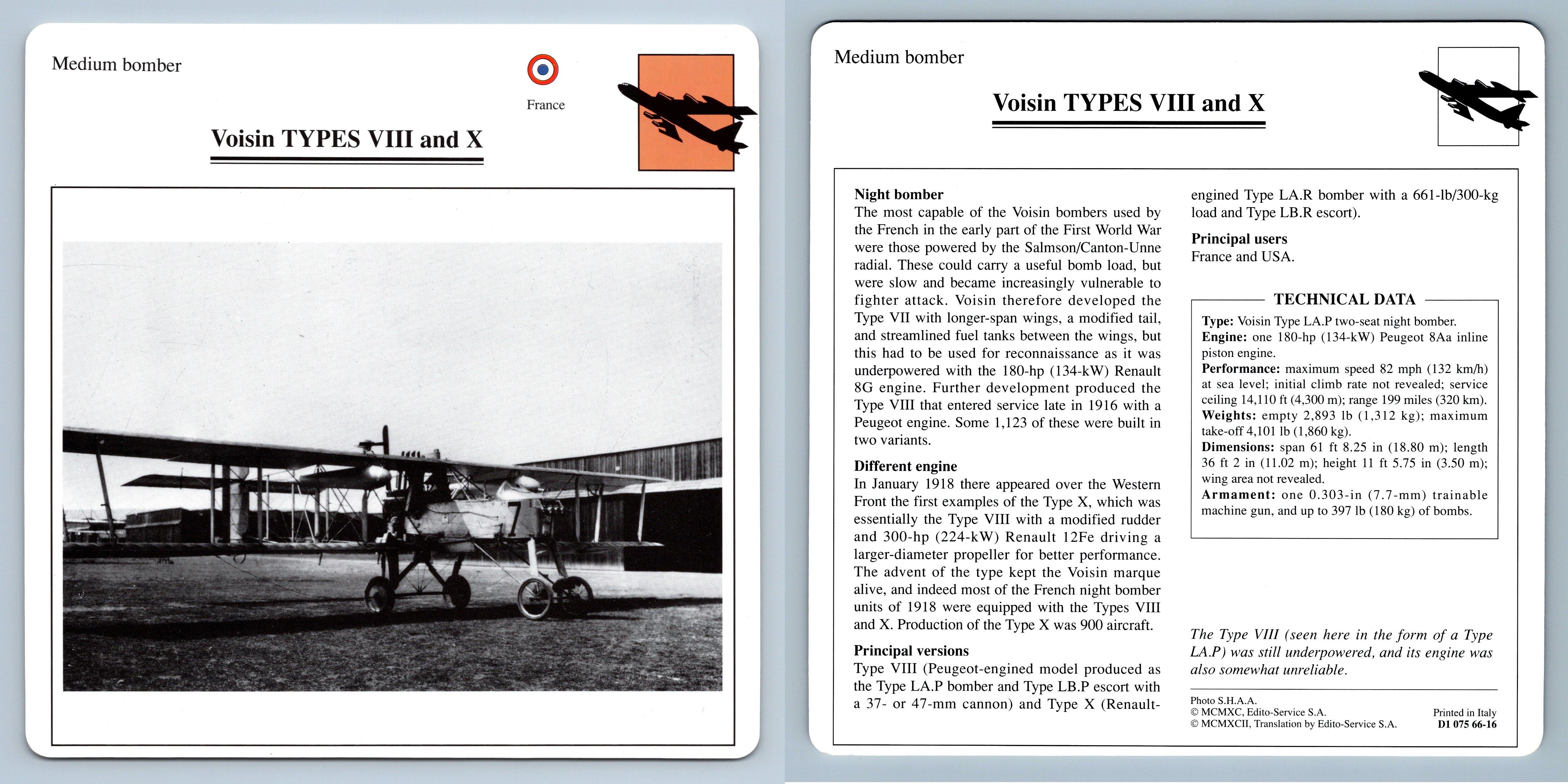 Vickers Wellington Medium Bomber Warplanes Collectors Club Card