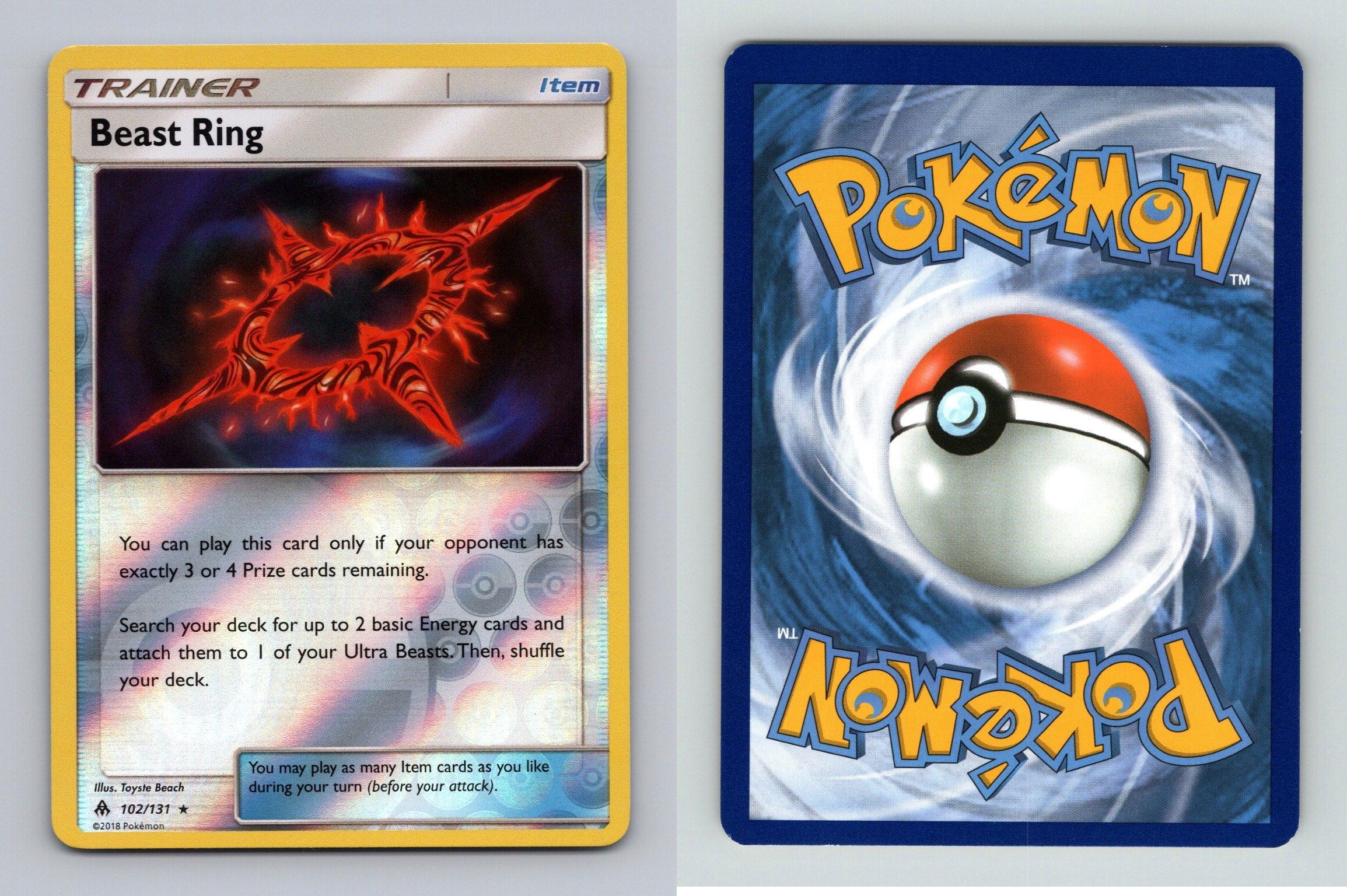 Beast Ring FORBIDDEN LIGHT RARE 102/131 Pokemon Card NM/MT 