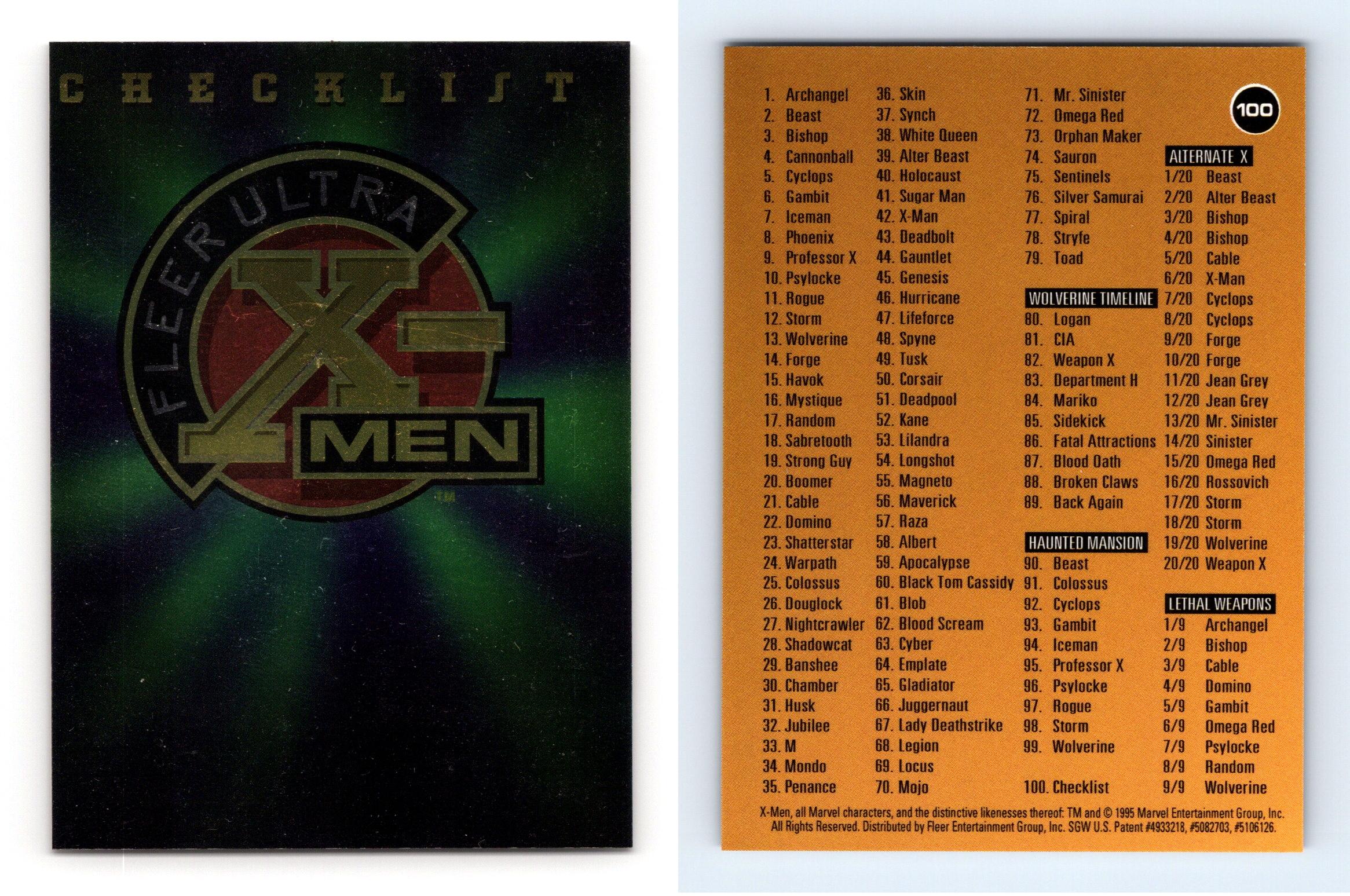 Cable #21 X-Men Chromium 1995 Fleer Ultra Trading Card