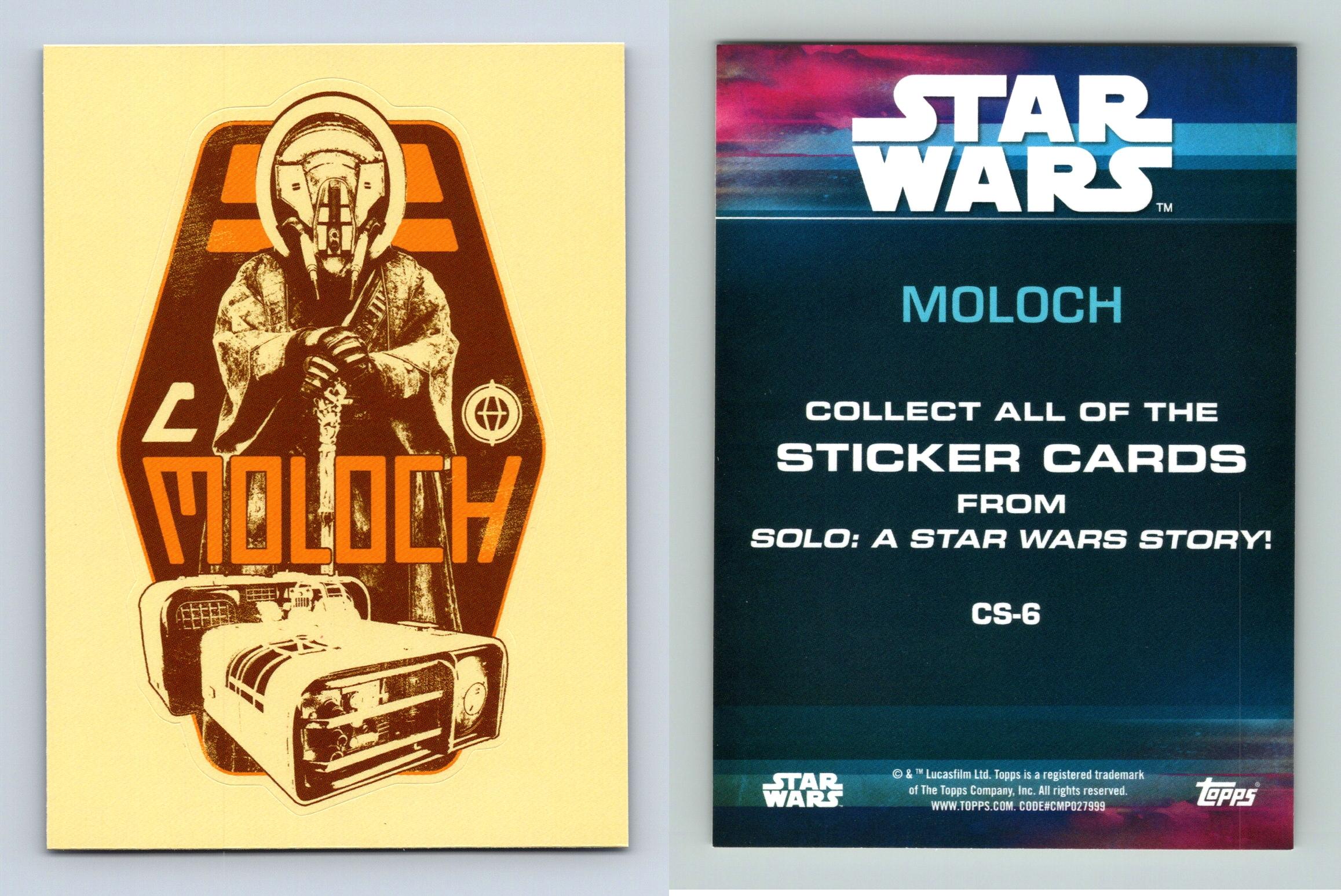A Star Wars Story Topps Sticker 87 SOLO 