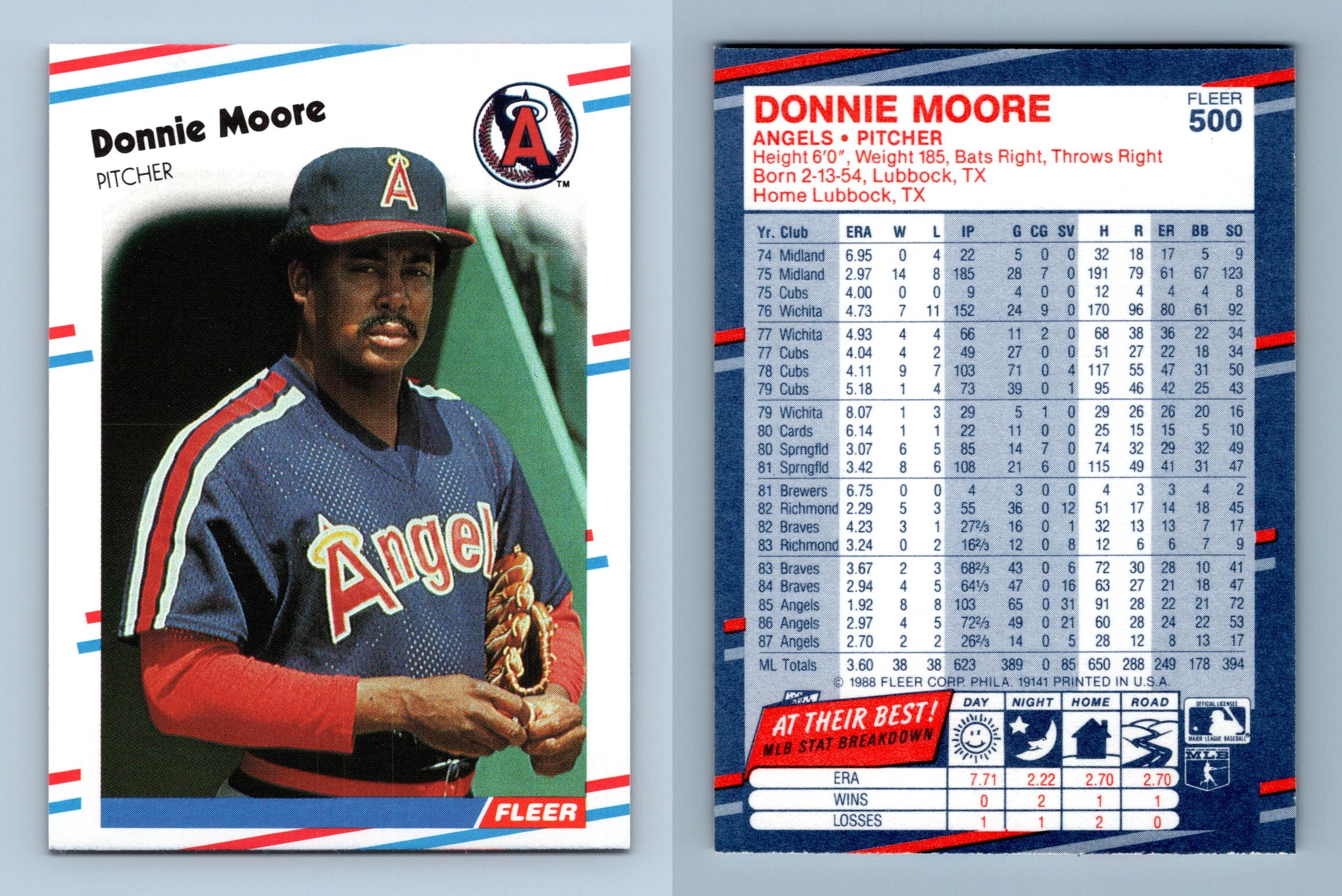 Donnie Moore Angels 500 Fleer 1988 Baseball Trading Card