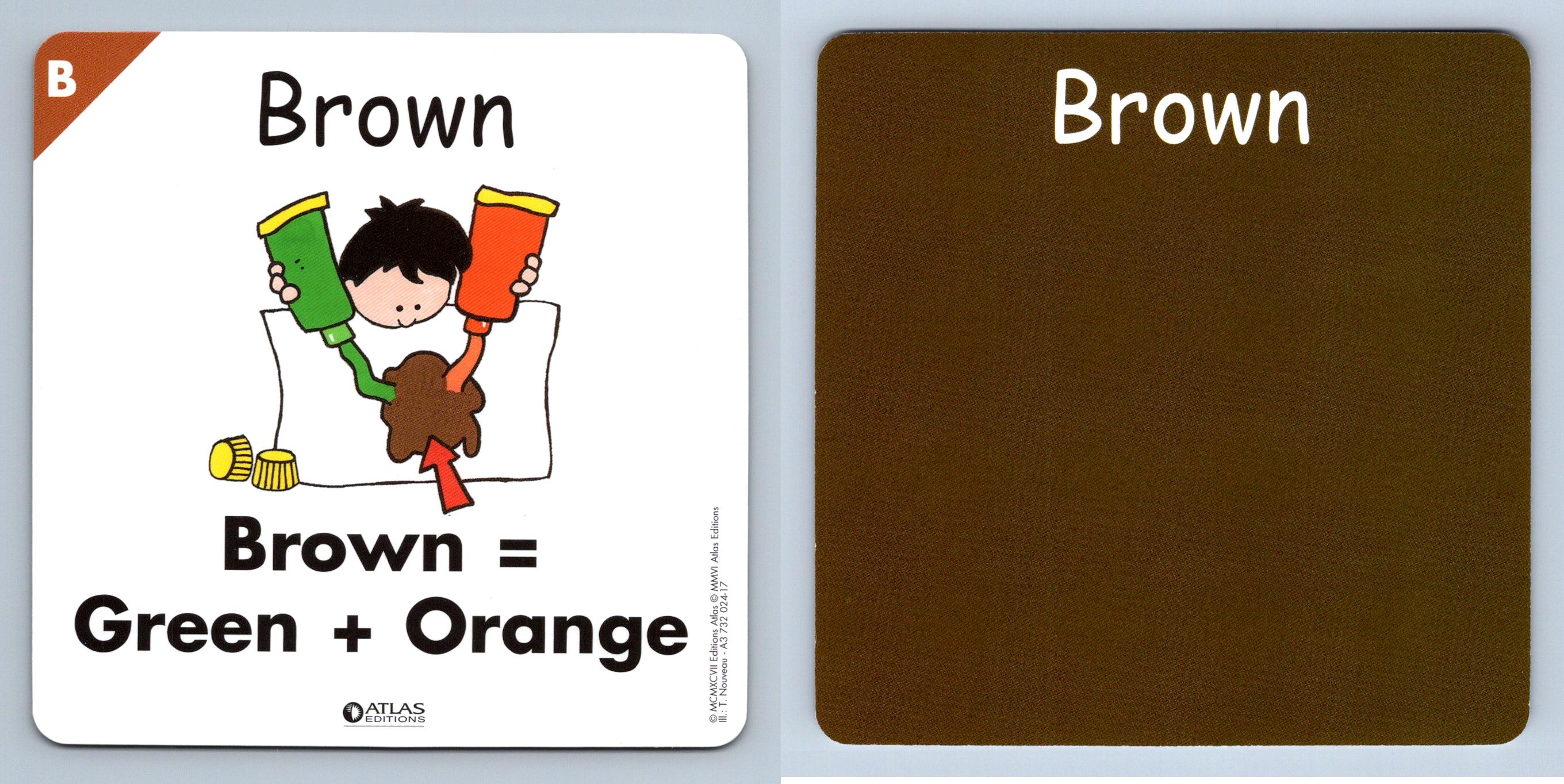 Brown B Atlas Editions Play Learn Flash Card