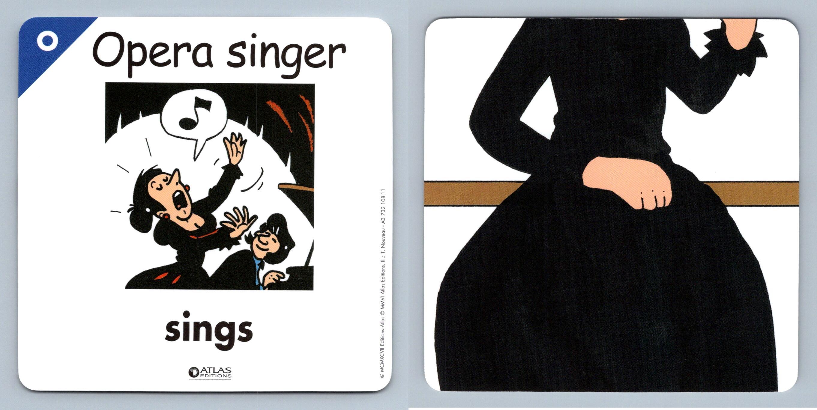 Opera Singer O Atlas Editions Play Learn Flash Card