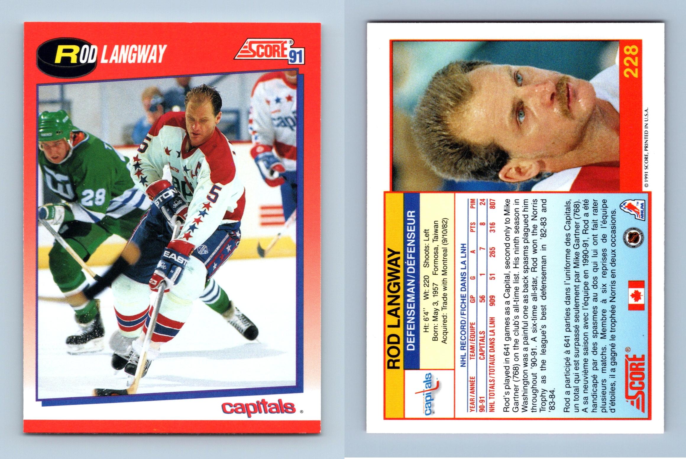 Rod Langway - Capitals #228 Score 1991 