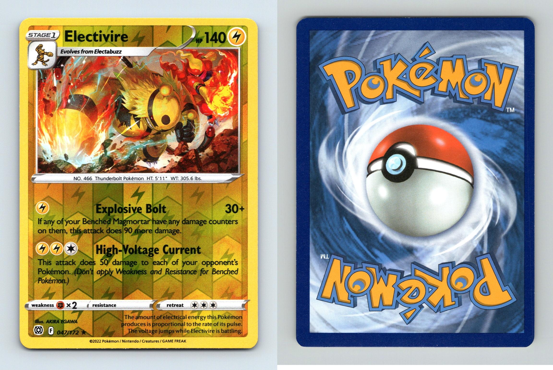 Electivire Swsh Brilliant Stars Reverse Holo Rare Pokemon