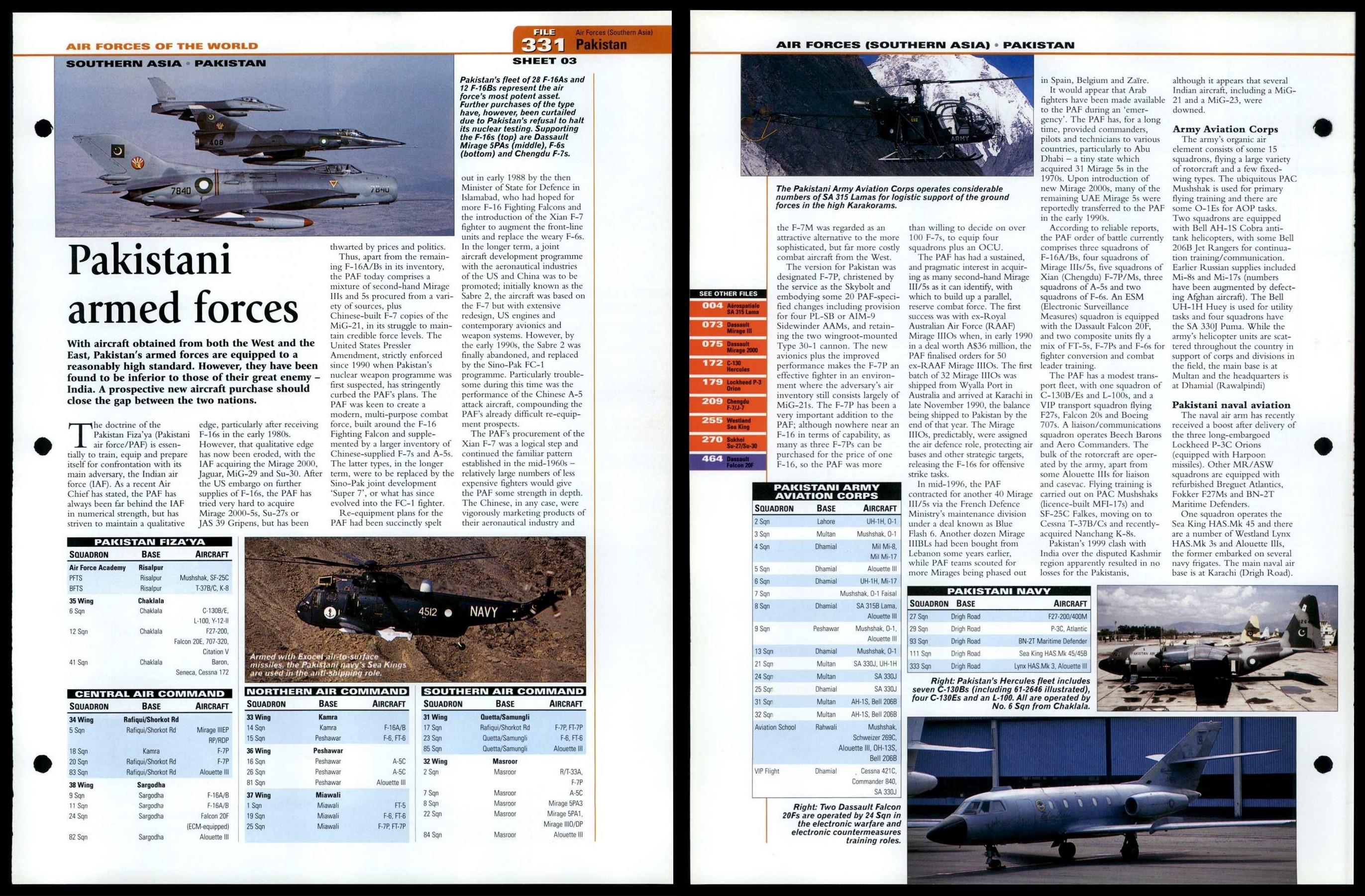 Pakistan Armed Forces 331 Air Forces World Aircraft Information Page