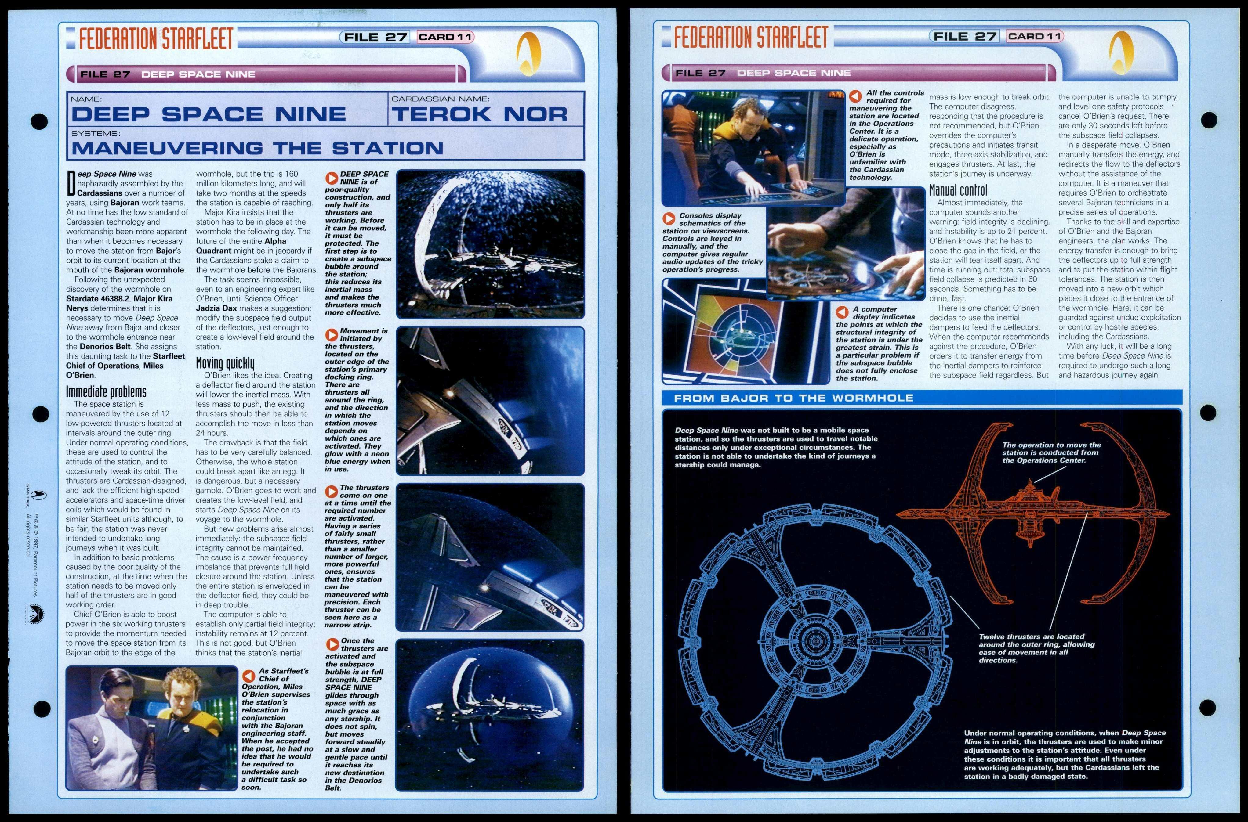Maneuvering The Station Deep Space Nine Star Trek Fact File Page