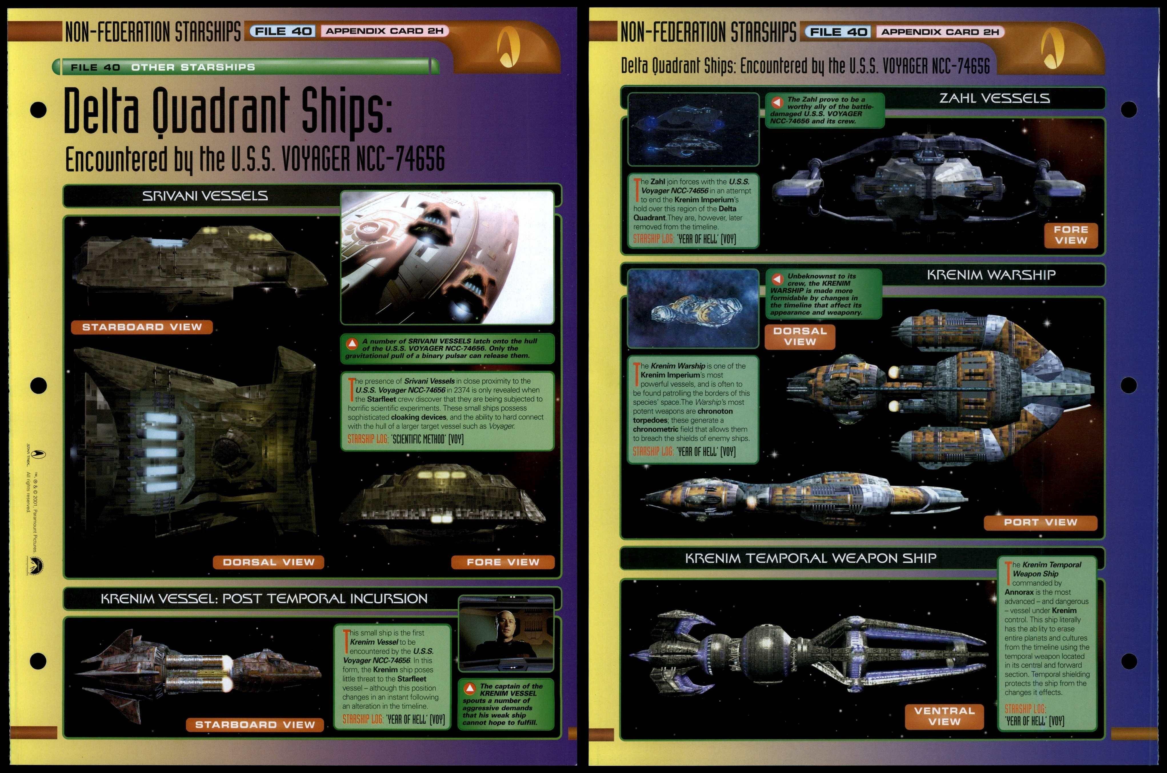 Delta Quadrant Ships App2H Other Starships Star Trek Fact File Page