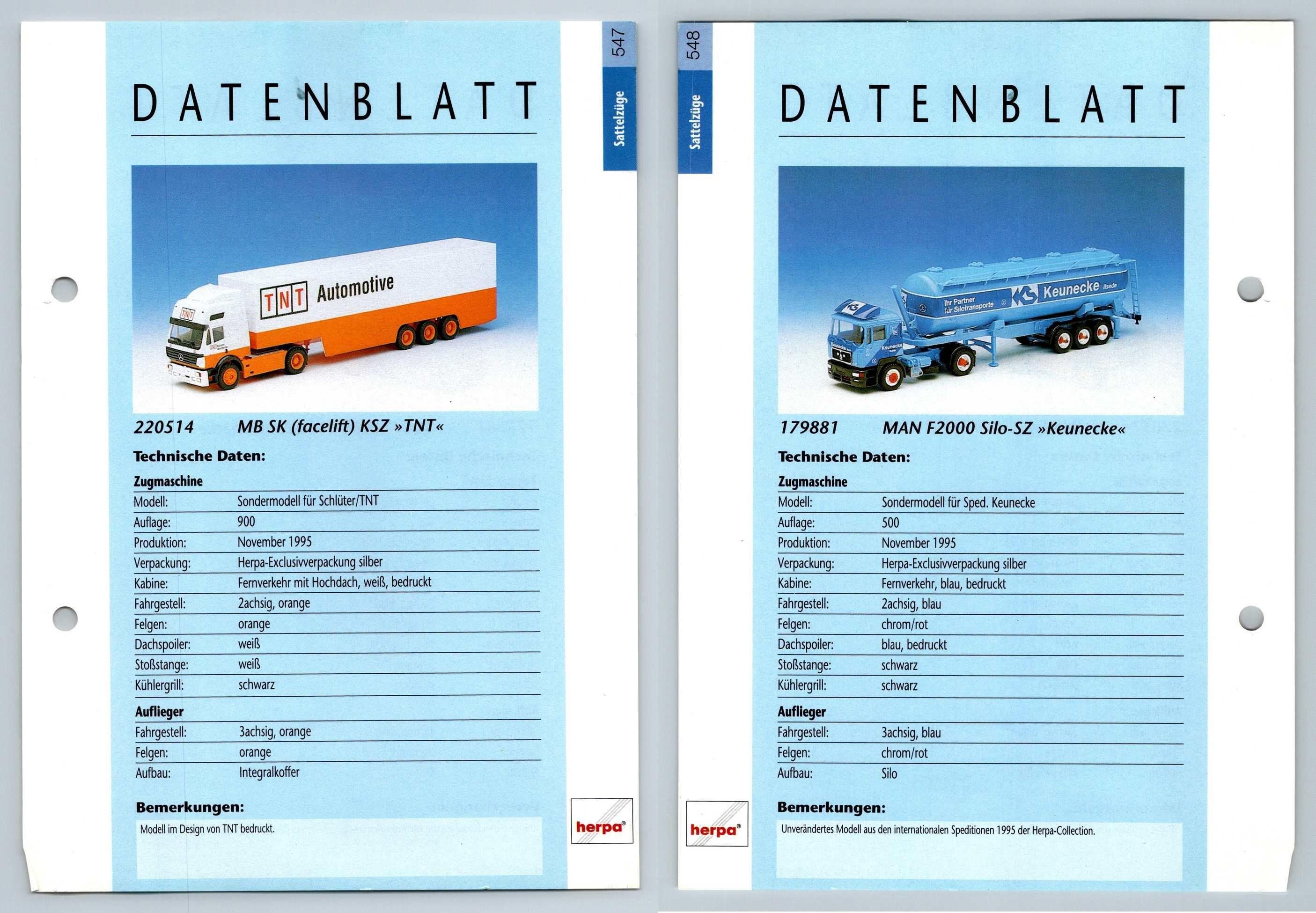 Mb Sk Facelift Man F2000 Silo 547 8 Sattelzuge Datenblatt Herpa