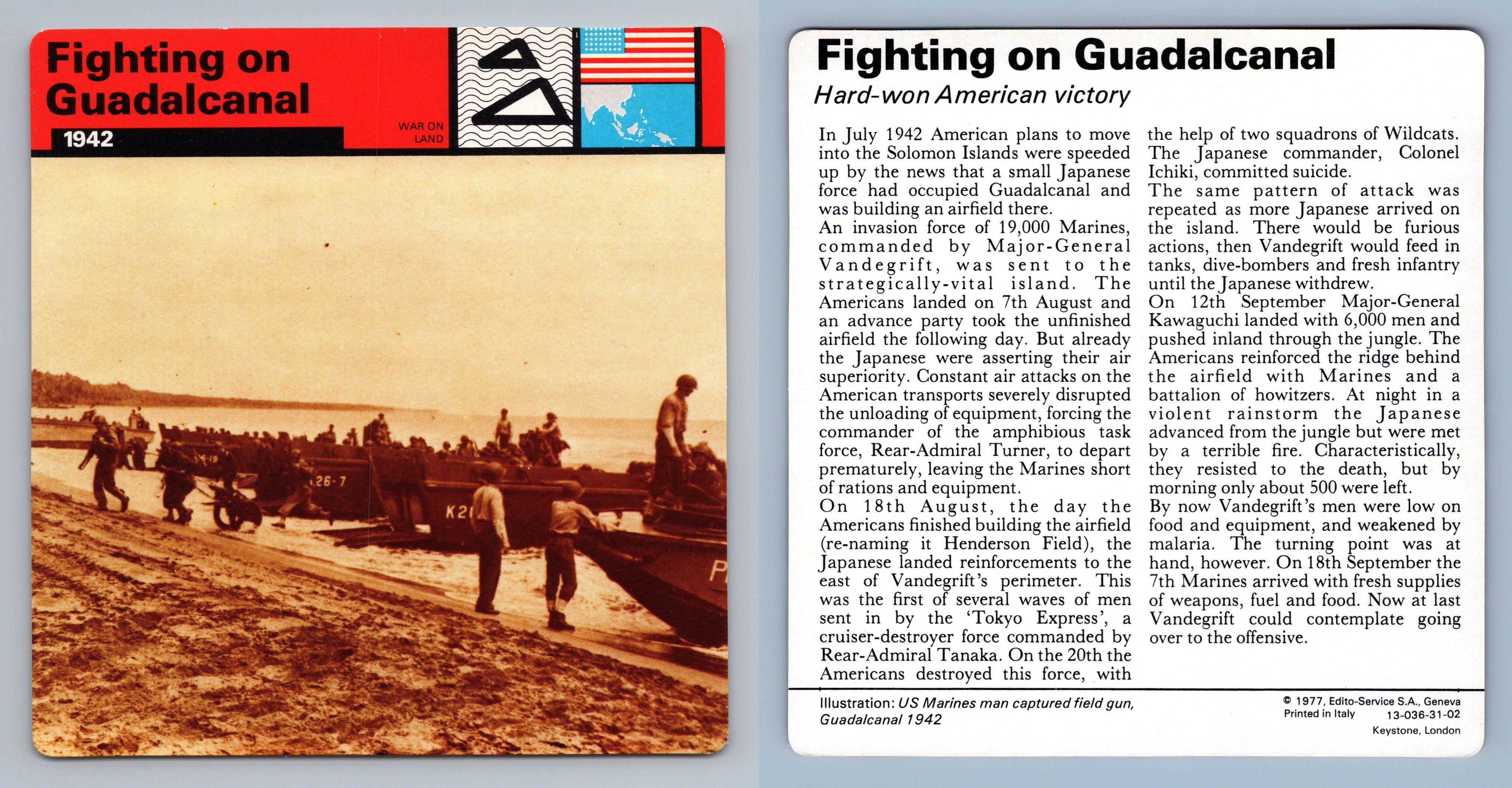 Fighting On Guadalcanal 1942 War On Land WW2 Edito Service SA