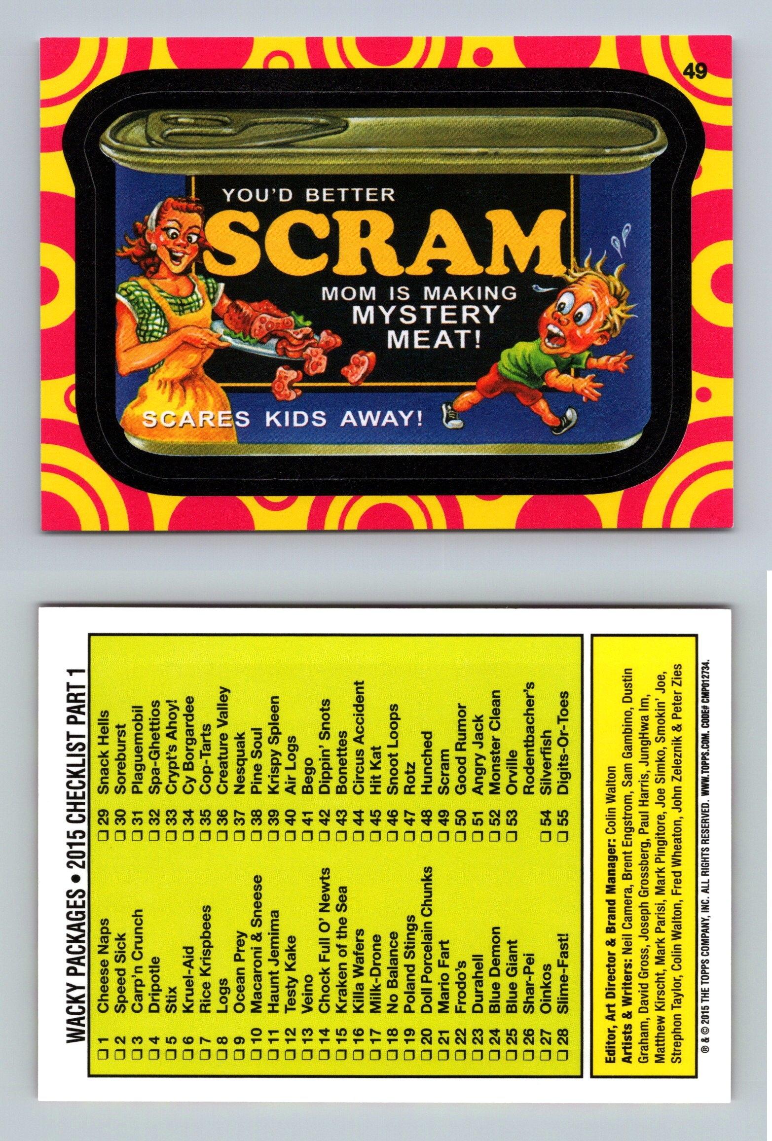 Mod Rad Parallel Set 2015 Topps Wacky Packages Stickers Complete Set 110 Cards 