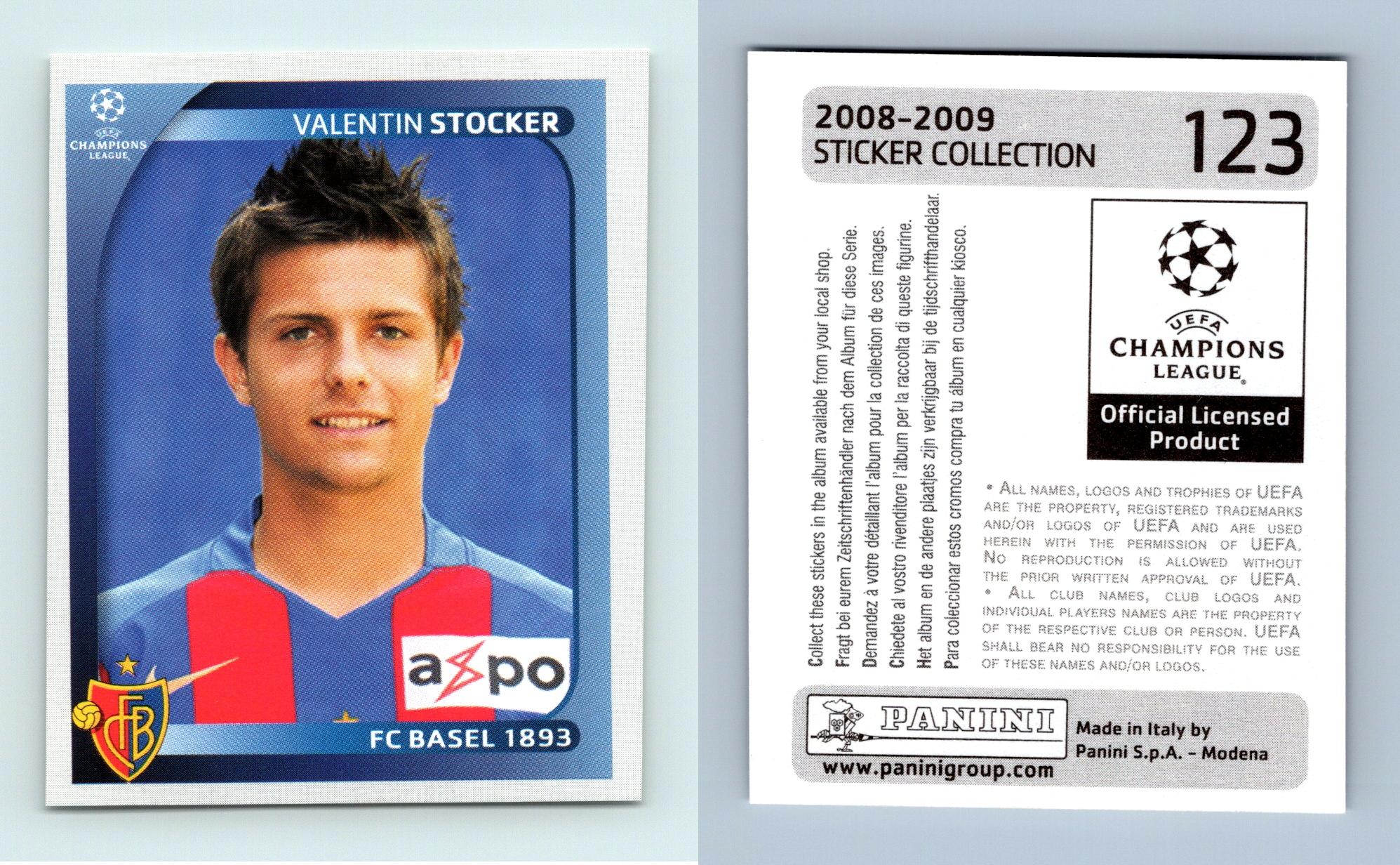 Stocker - FC Basel 1893 #123 UEFA Champions League 2008-09 Panini Sticker