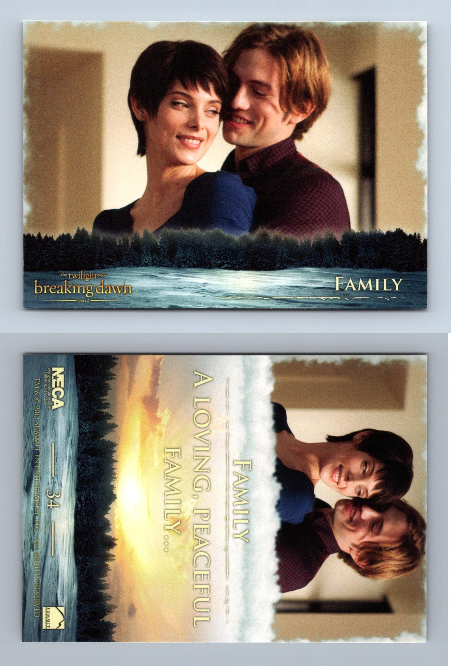 C1650 Family #34 Twilight Breaking Dawn Part 2 Neca 2012 Trade Card 