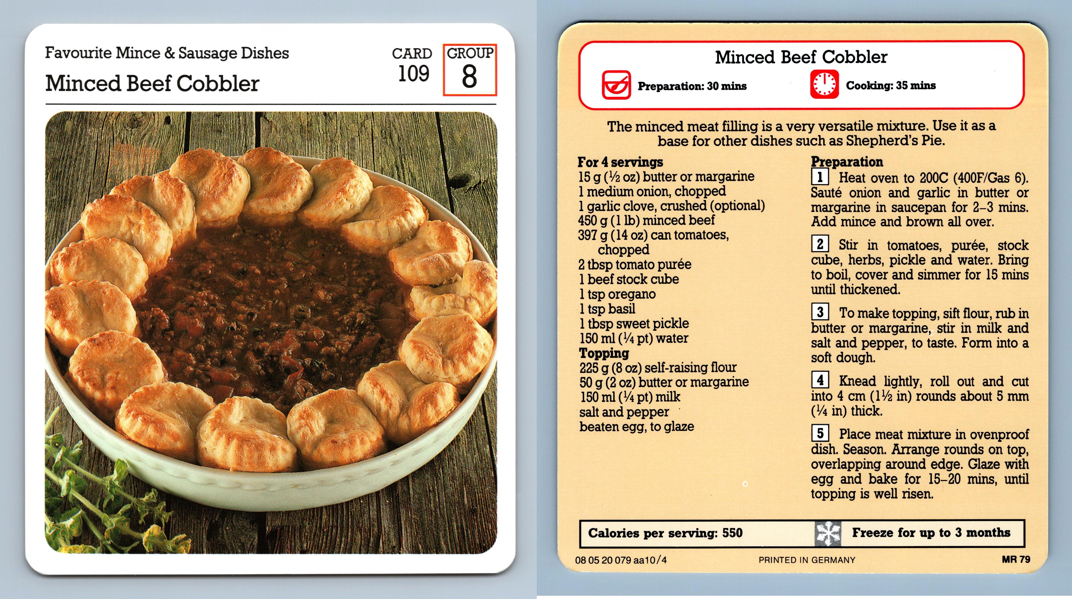 Minced Beef Cobbler 109 Mince My Favourite Recipes Cardmark Card