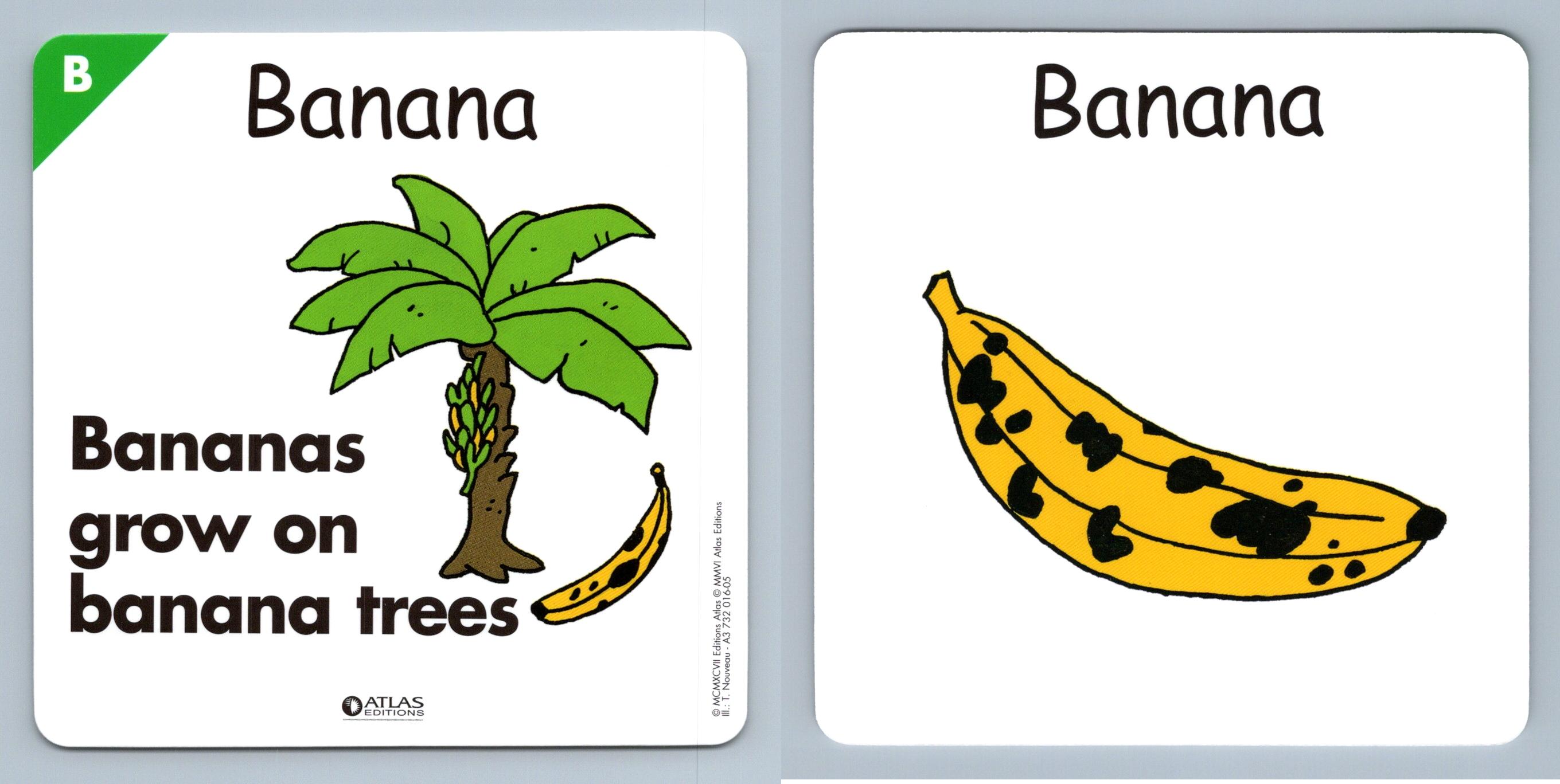 Banana - B - Atlas Editions Play & Learn Flash Card