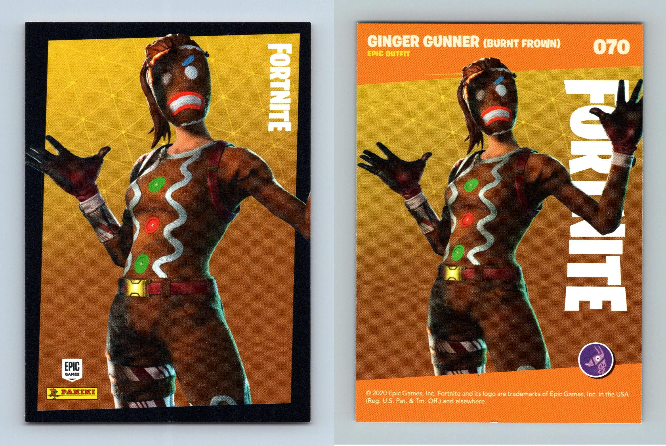 Ginger Gunner 70 Fortnite Reloaded 2020 Panini Epic Outfit Trading Card