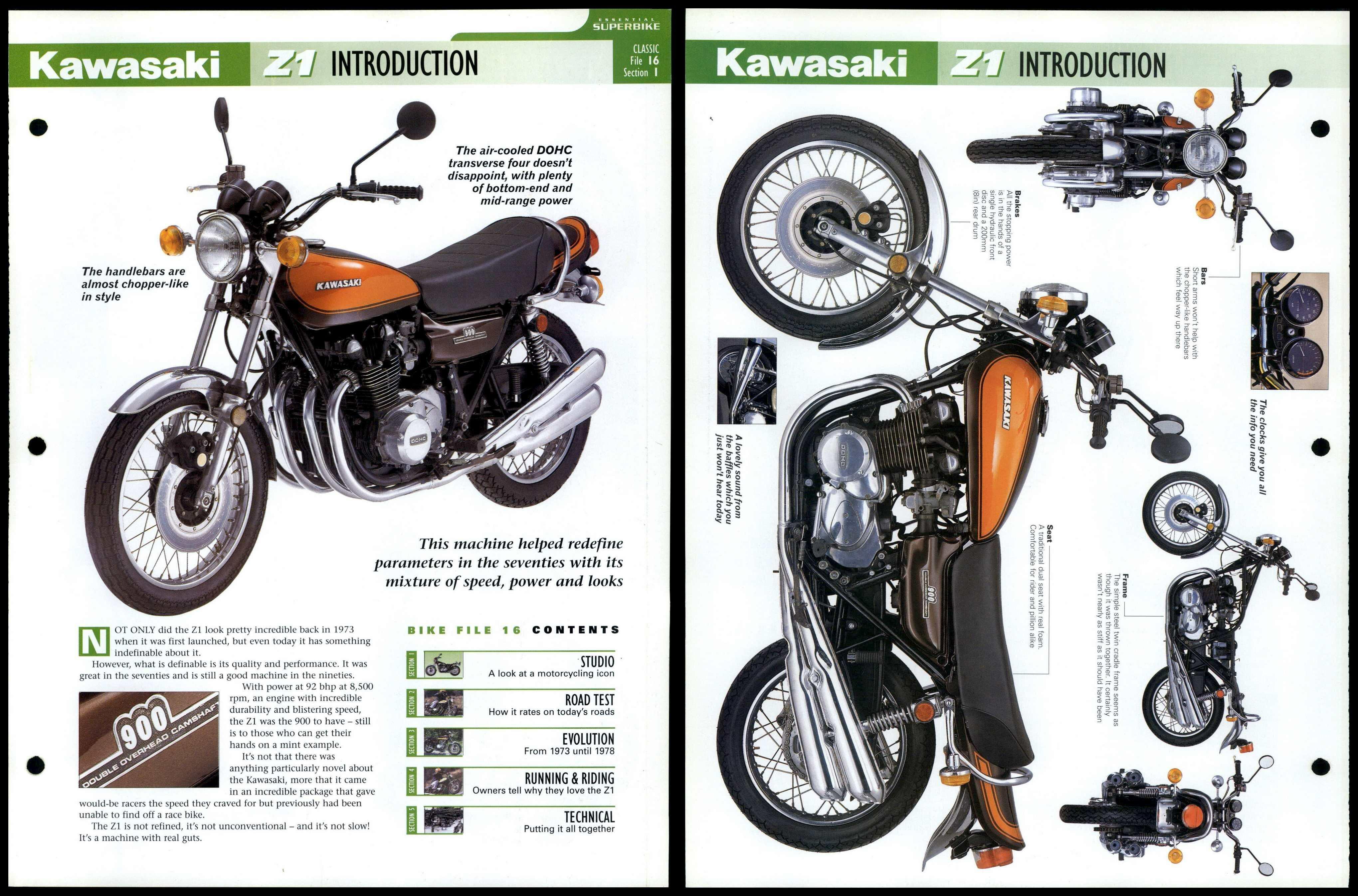 Kawasaki Z1 Introduction Essential Superbike Data File Page