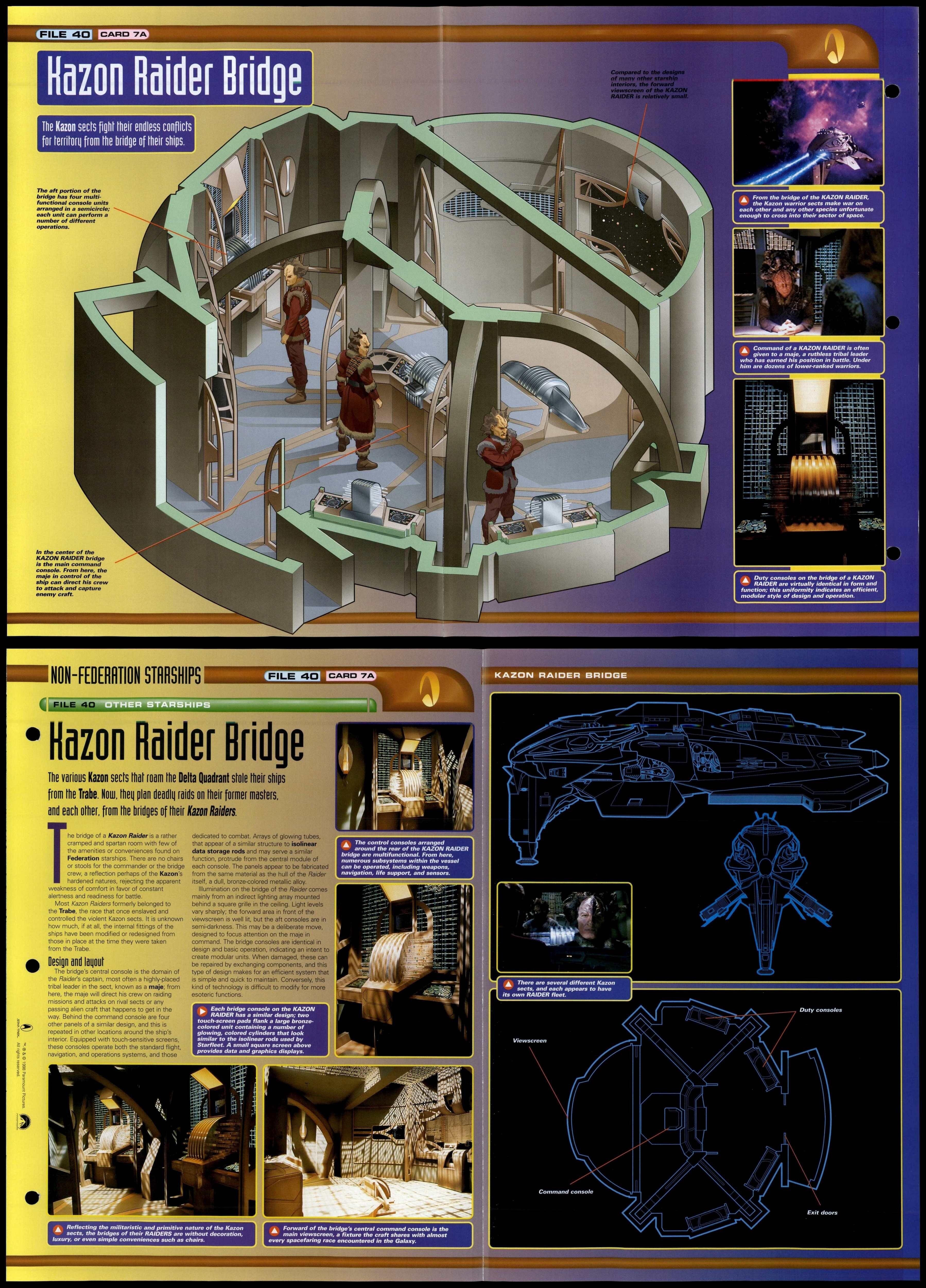 Kazon Raider Bridge - Other Starships - Star Trek Fact File Fold-out Page