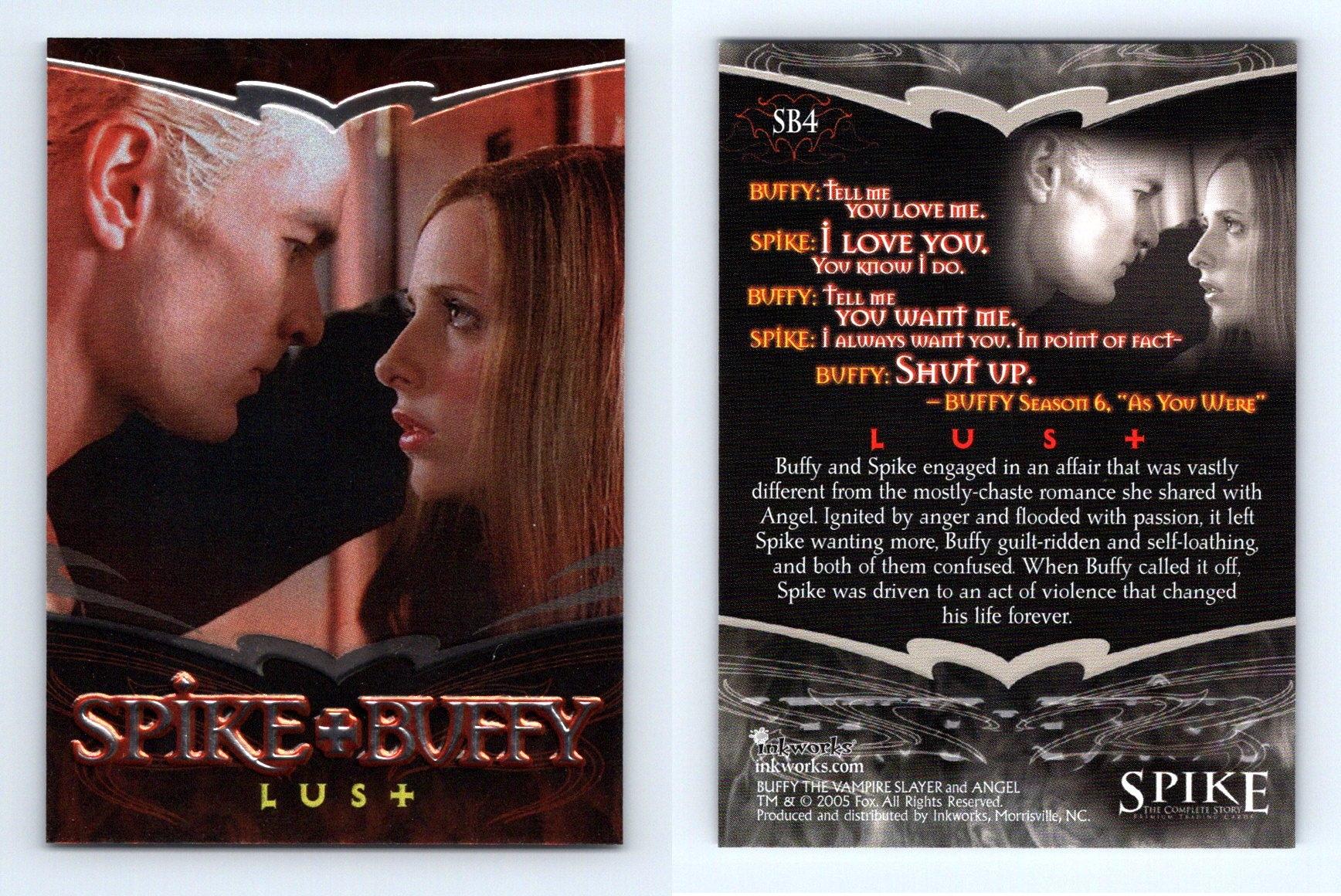 Lust #SB4 Spike The Complete Story 2005 Inkworks Spike Buffy Chase Card 