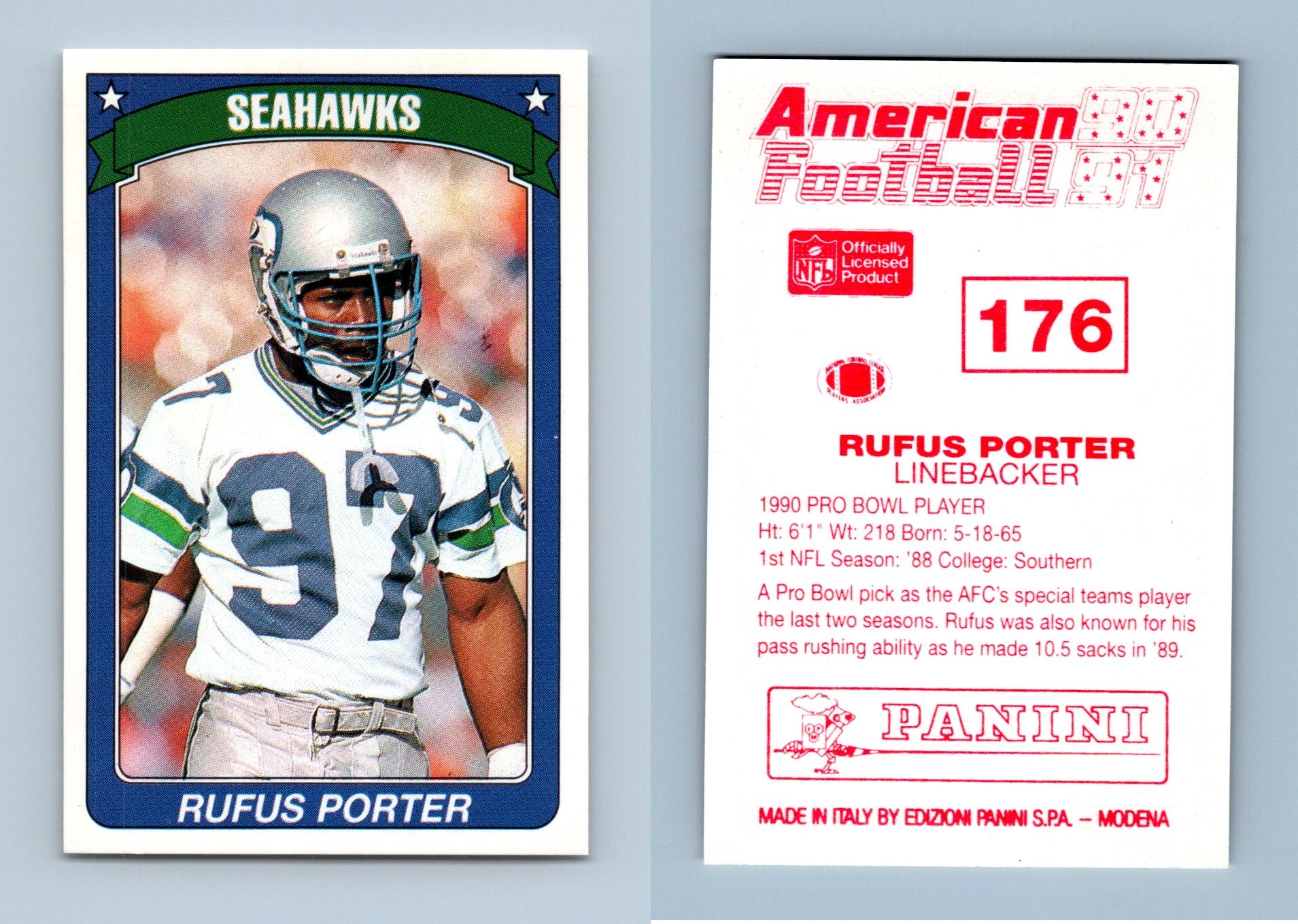 Sticker 176: Rufus Porter - Panini NFL Sticker Collection 1990