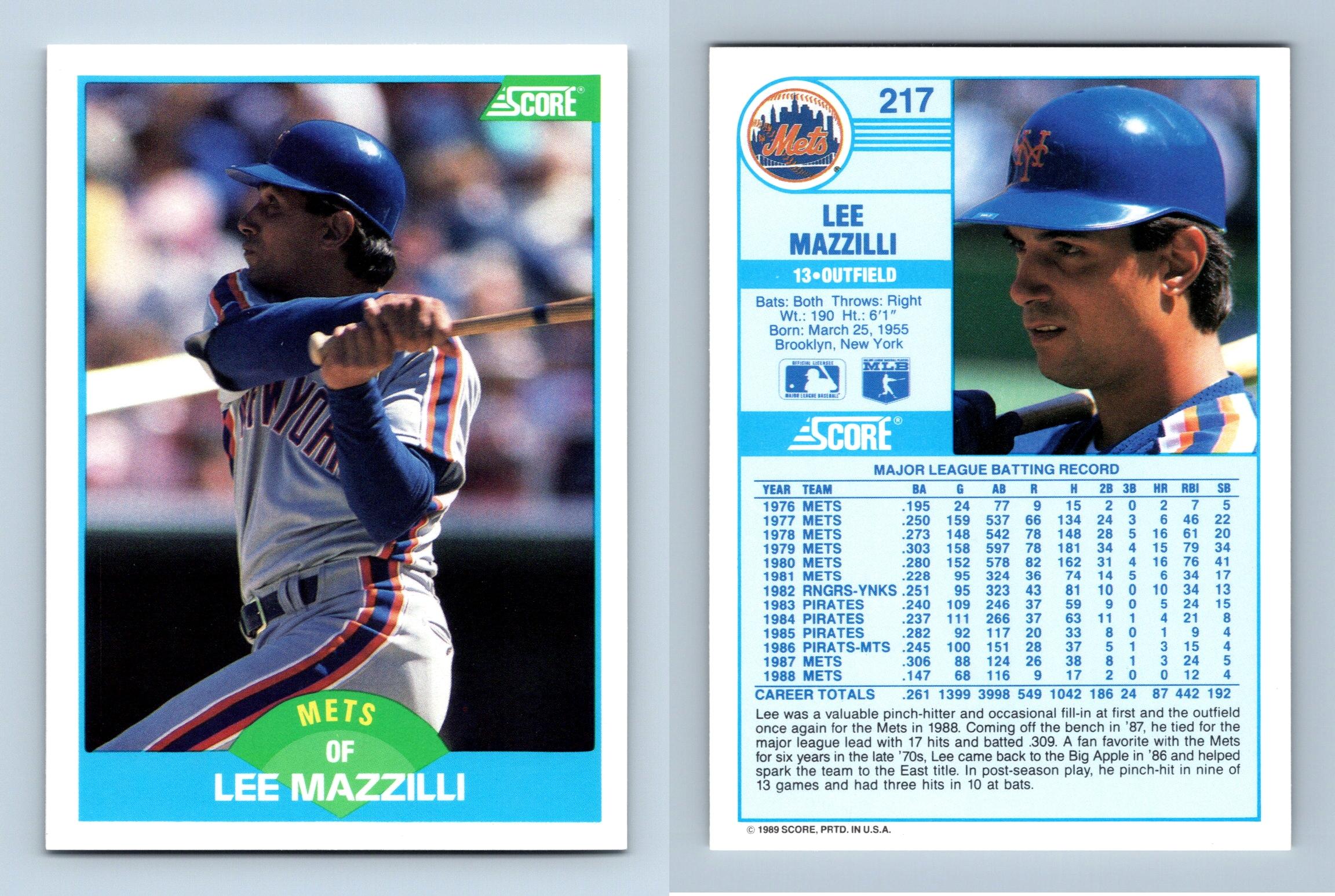 Lee Mazzilli Baseball Cards