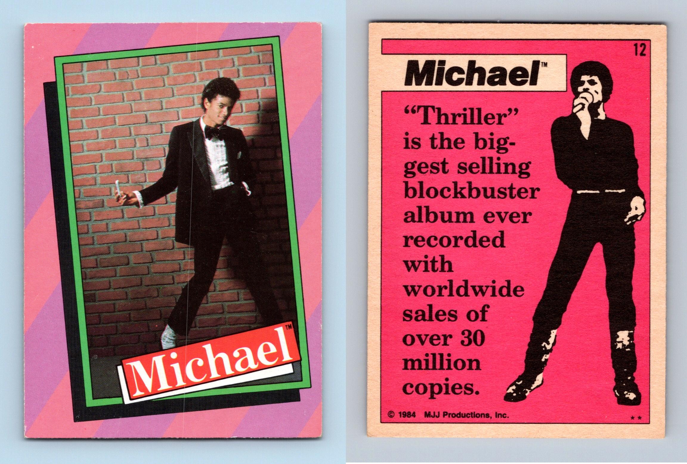 Michael Jackson Carte Autocollant #2 TOPPS GIANT Sticker Collection Card 1984