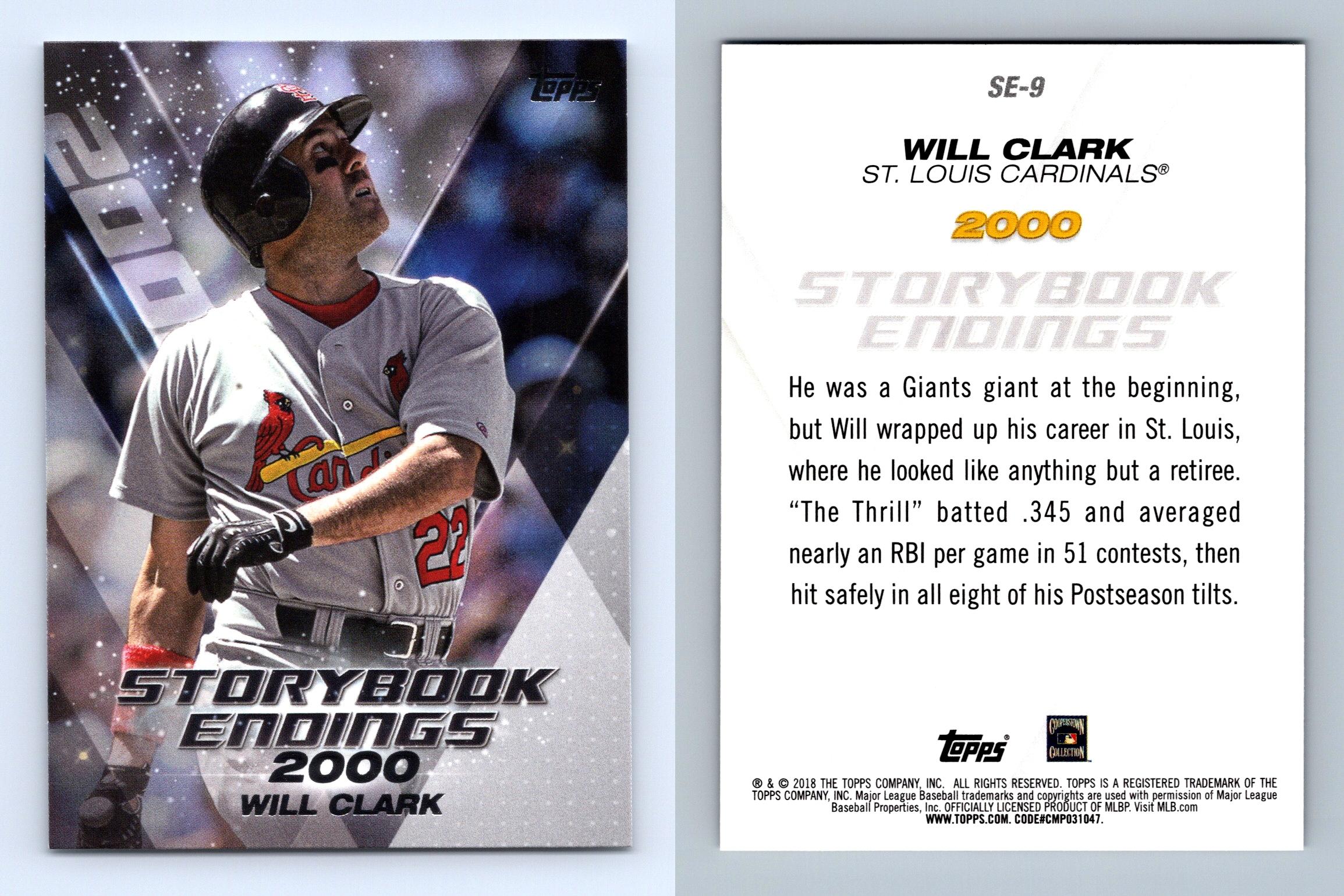 Will Clark #SE-9 Topps Baseball 2018 Update Series Storybook
