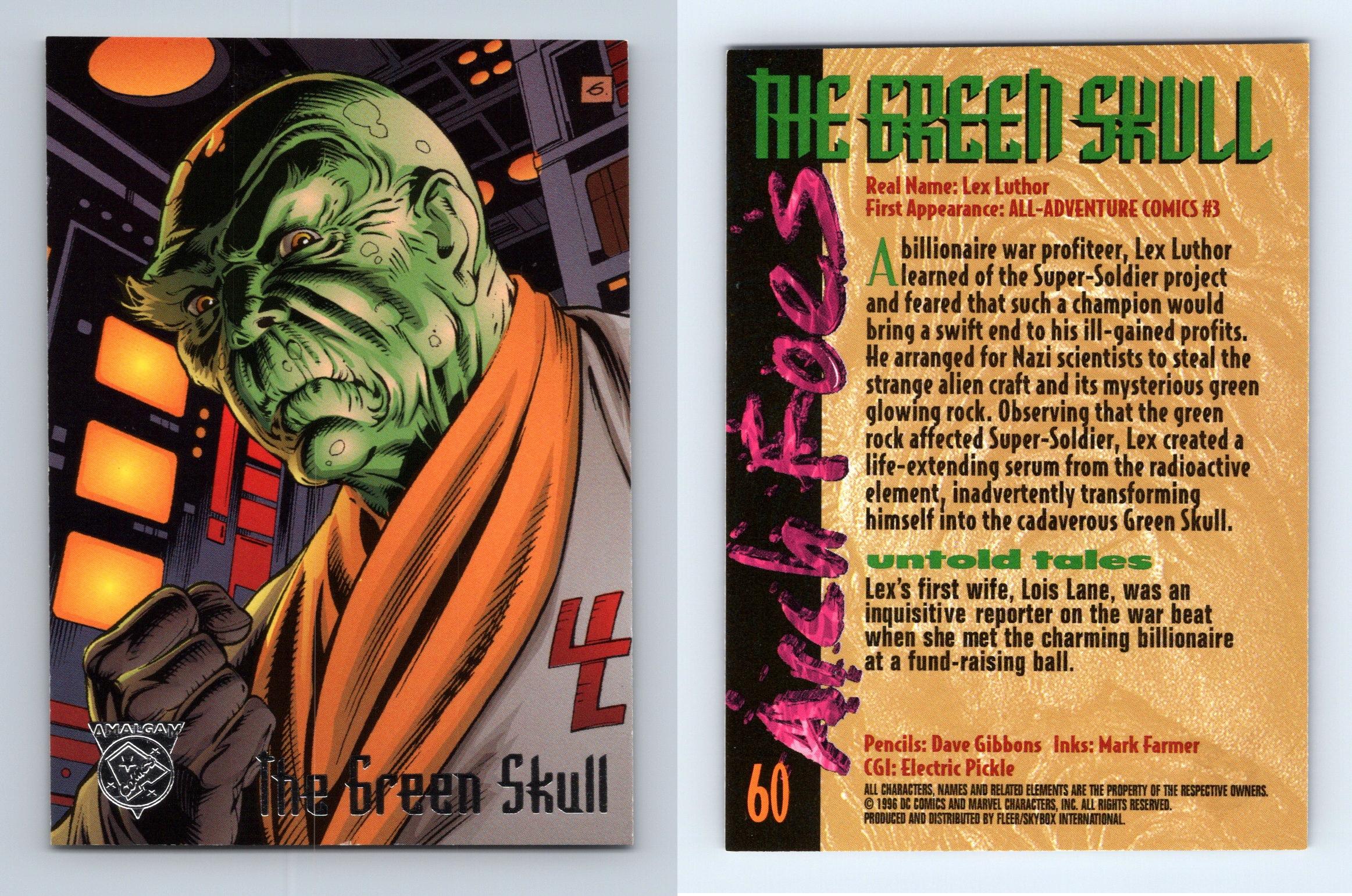 The Green Skull 60 Amalgam 1996 Skybox Trading Card
