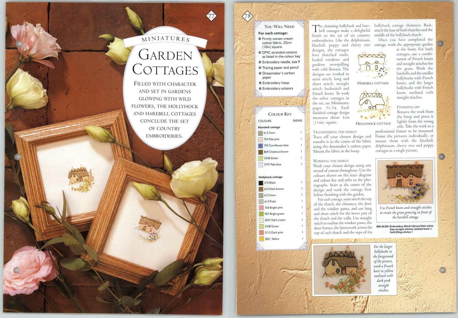 Garden Cottages 7778 Miniatures Needlecraft Magic Pattern