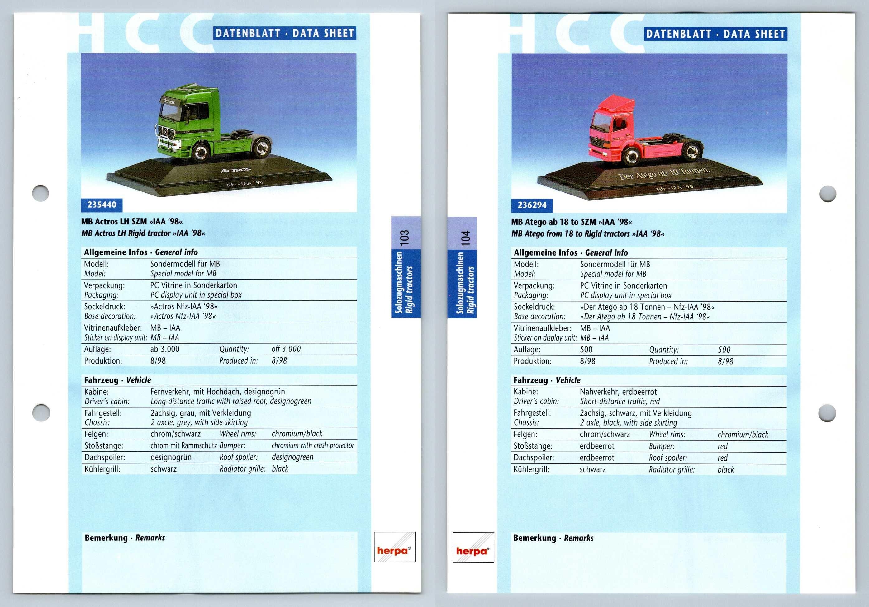 Mb Actros Lh Szm Mb Atego Ab 18 103 4 Solozugmaschinen Datenblatt